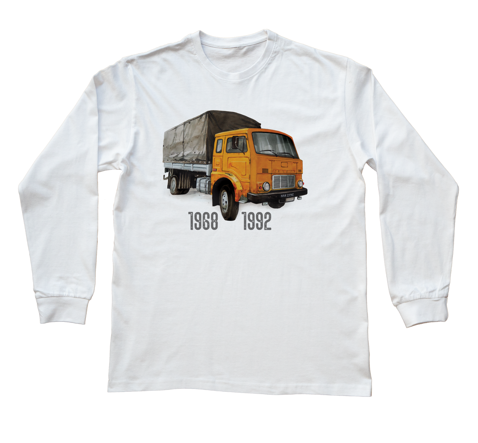 Jelcz — bluzka z długim rękawem (Rozmiar: 3XL (dorosła); Kolor koszulki: biały; Rodzaj nadruku: Jelcz)