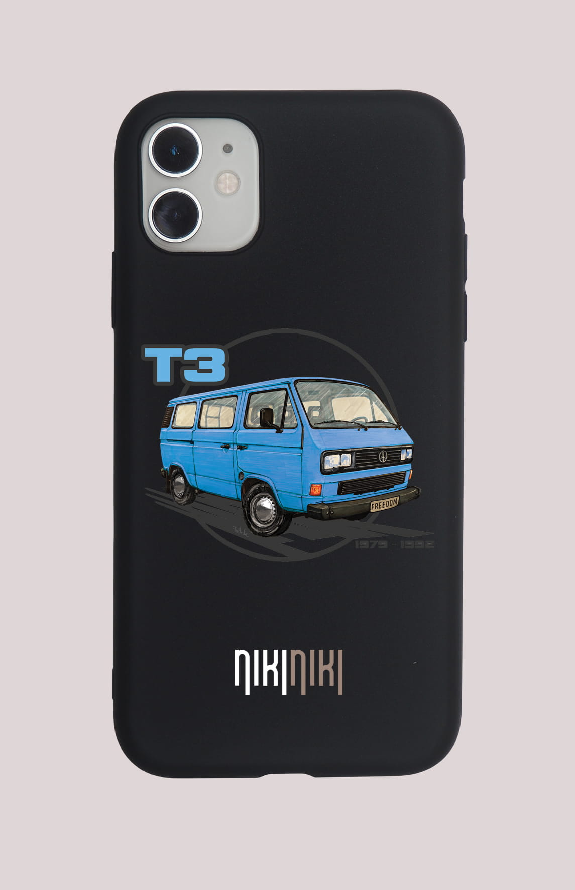 VW T3 — etui (Producent telefonu: SAMSUNG; Model telefonu: J4 2018; Kolor etui: czarny; Rodzaj nadruku: VW T3)