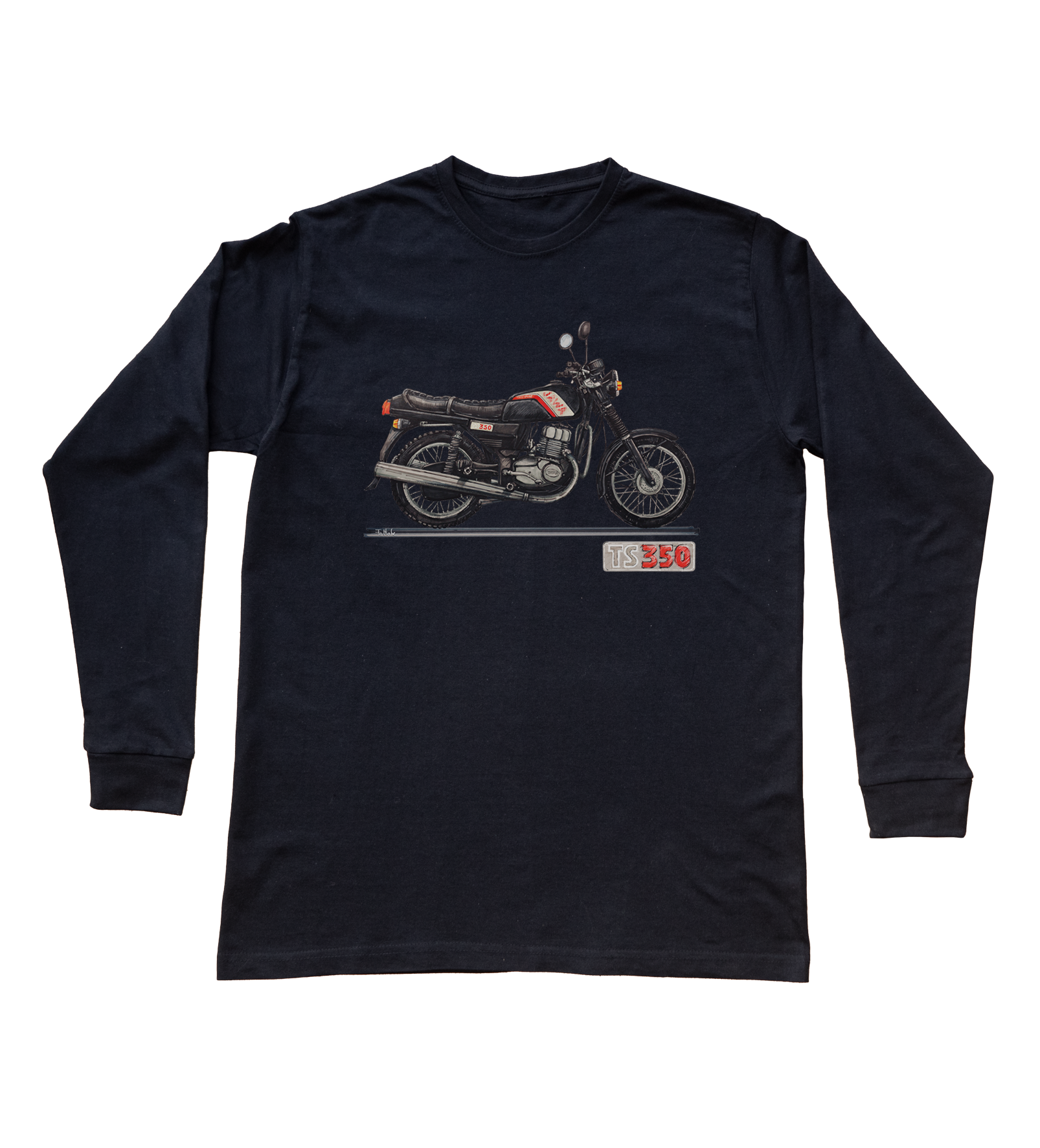 Jawa — bluzka z długim rękawem (Rozmiar: 5 - 6 lat; Kolor koszulki: czarny; Rodzaj nadruku: Jawa)