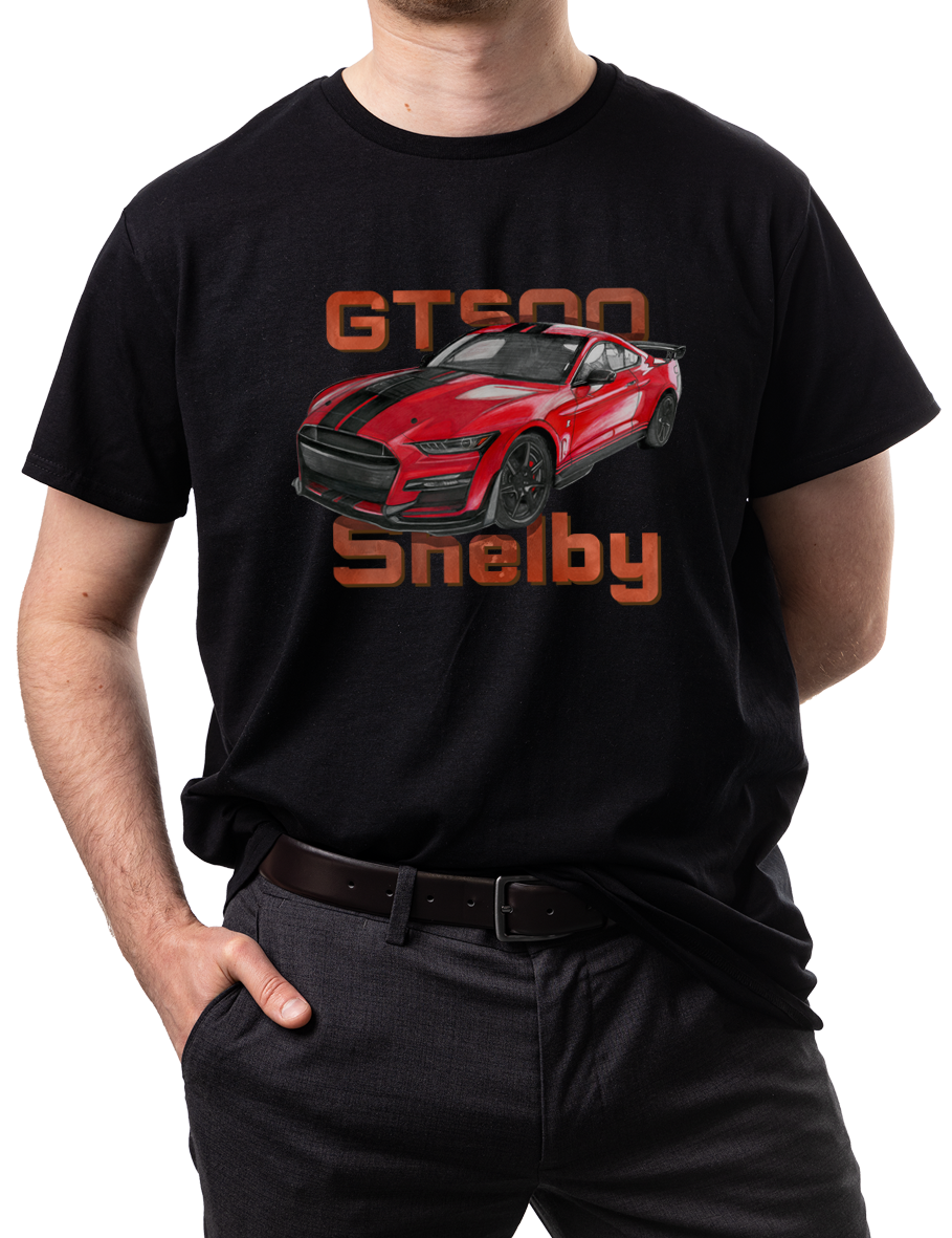 Ford Mustang Shelby — koszulka (Kolor koszulki: czarny; Rozmiar: 3XL (męska); Rodzaj nadruku: Ford Mustang Shelby)