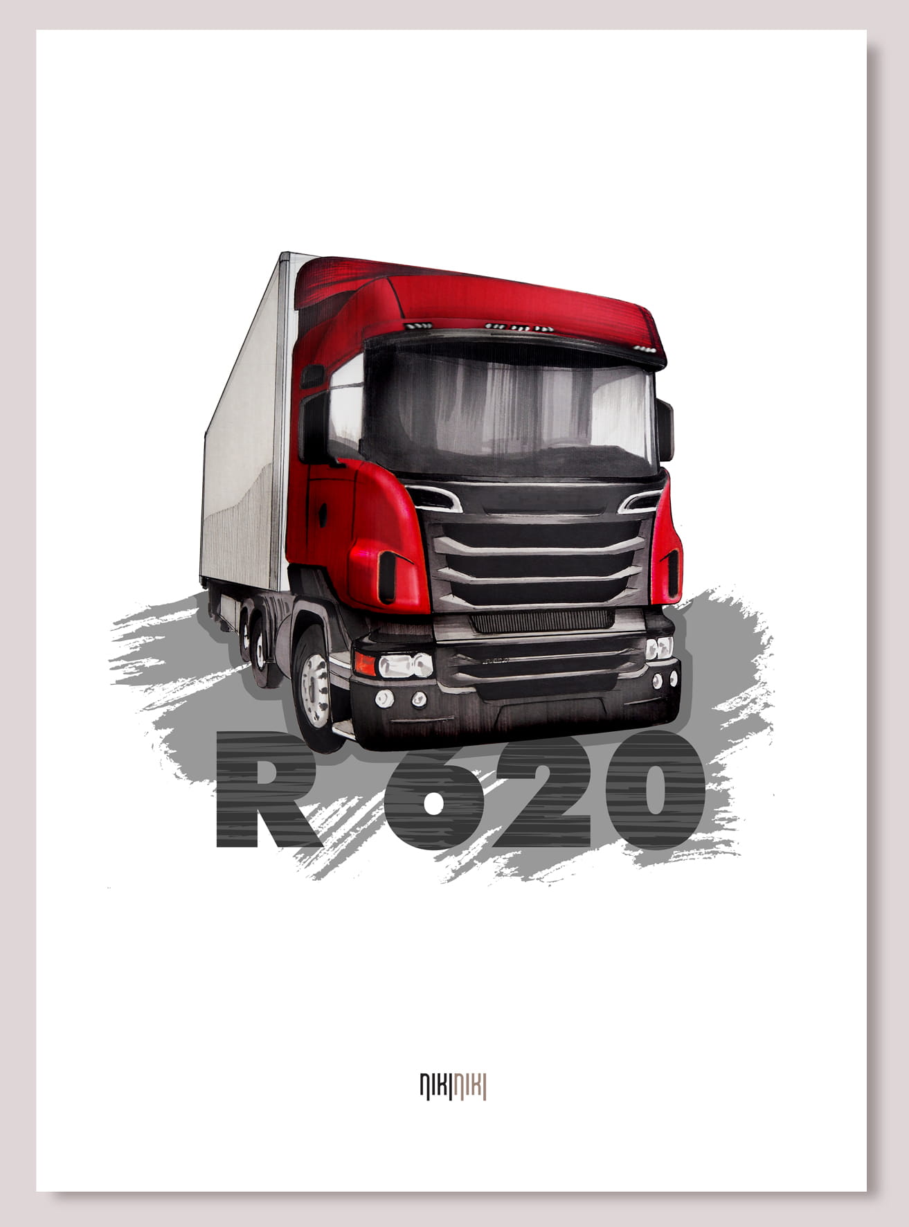 Scania — plakat (Rodzaj nadruku: Scania)
