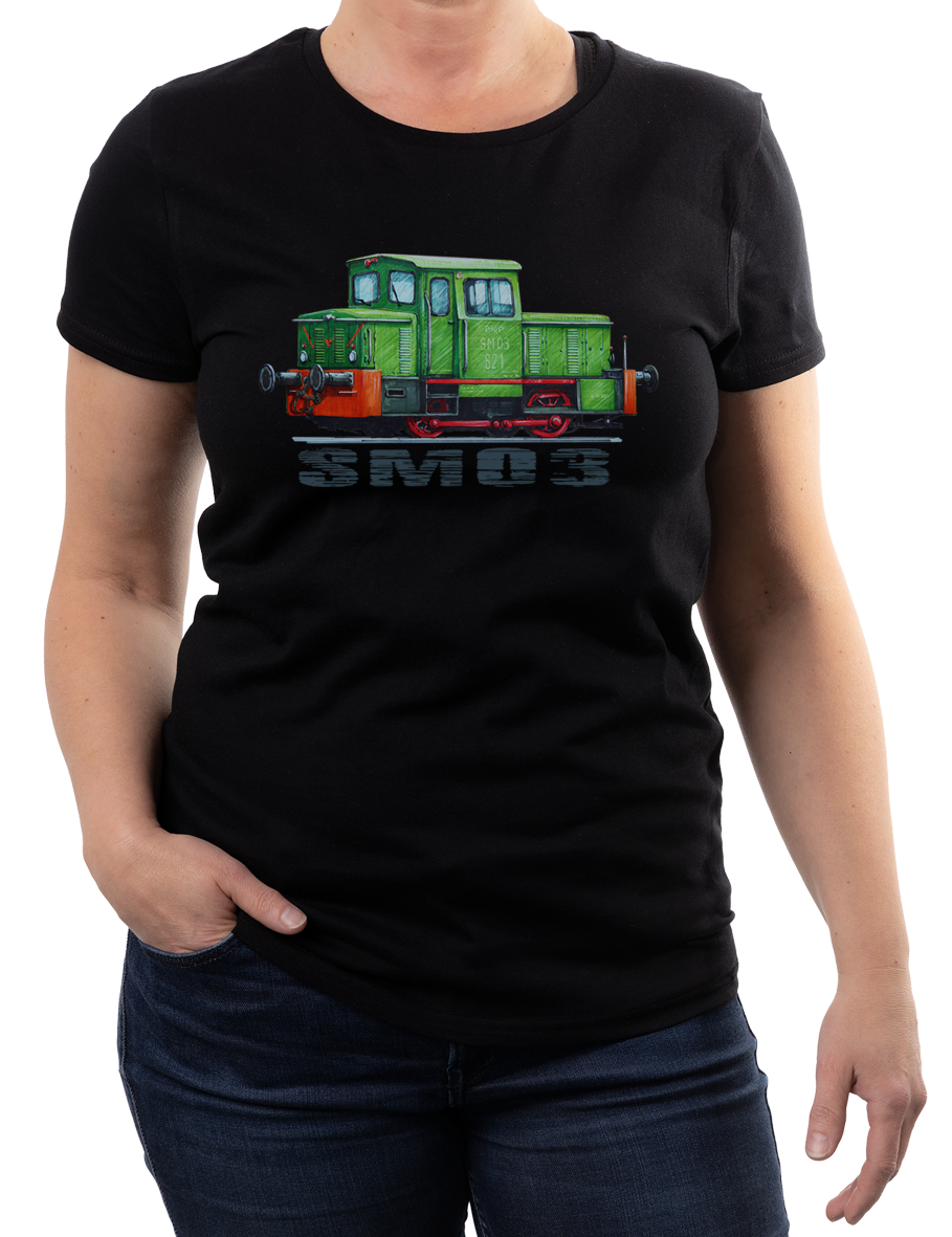 SM03 — koszulka (Kolor koszulki: czarny; Rozmiar: XXL (damska); Rodzaj nadruku: SM03)