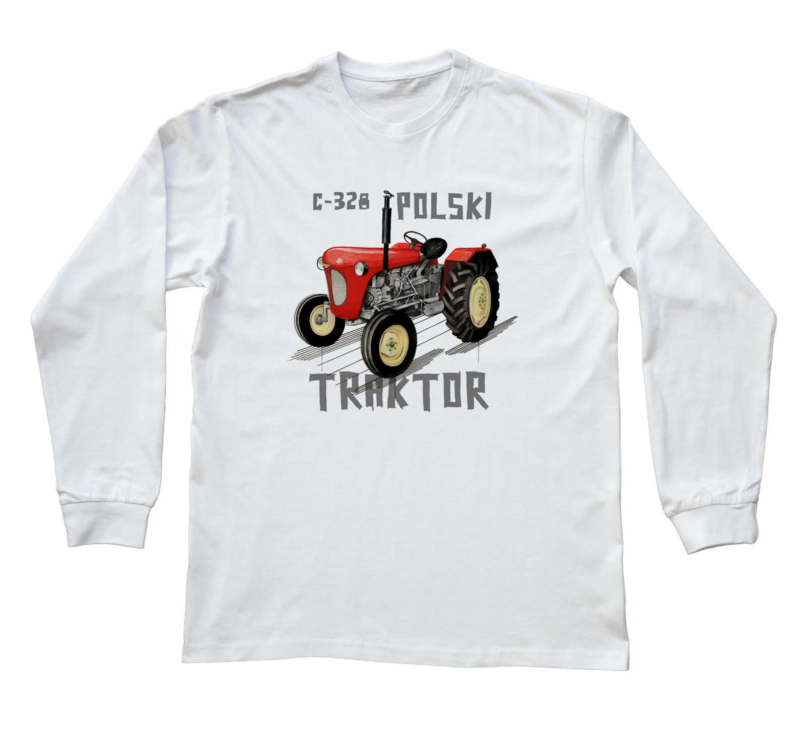 Ursus C-328 — bluzka z długim rękawem (Rozmiar: 5 - 6 lat; Kolor koszulki: biały; Rodzaj nadruku: Ursus C-328)