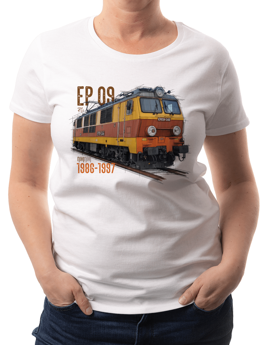 EP09 Dziewiątka — koszulka (Kolor koszulki: biały; Rozmiar: 3XL (damska); Rodzaj nadruku: EP09 Dziewiątka)