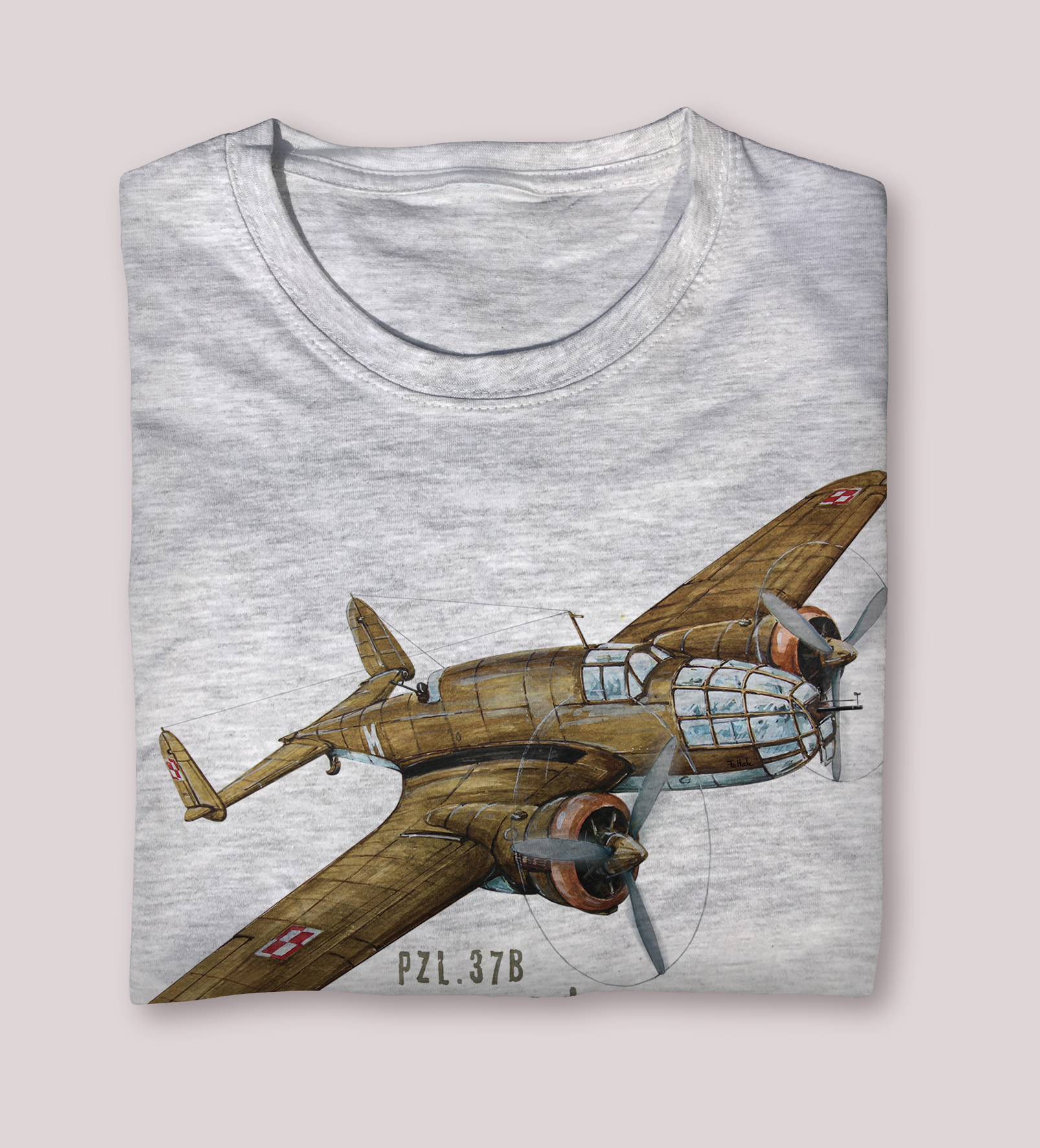 Łoś — koszulka (Kolor koszulki: jasnoszary melanż; Rozmiar: 12 - 14 lat; Rodzaj nadruku: Łoś)