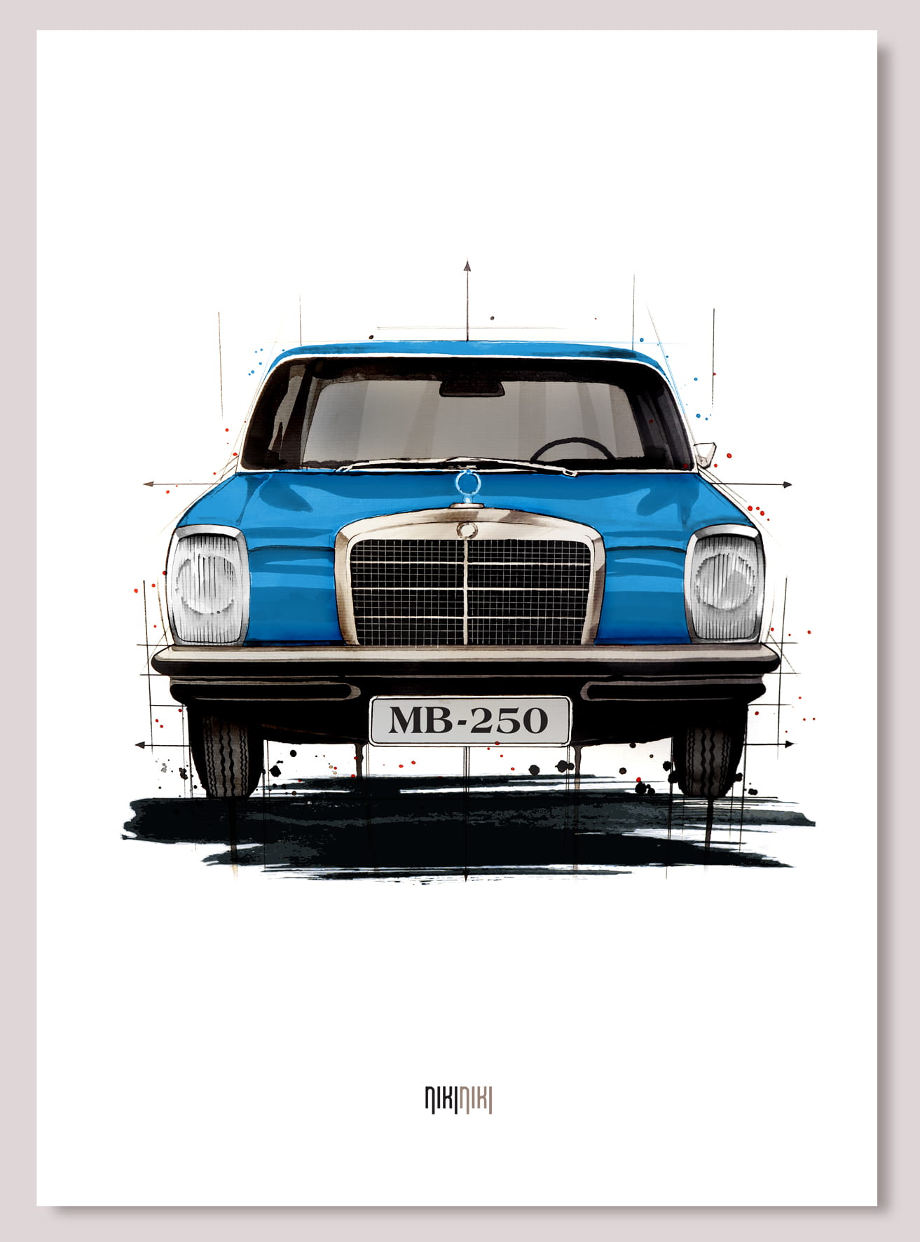 Mercedes-Benz — plakat (Rodzaj nadruku: Mercedes-Benz)
