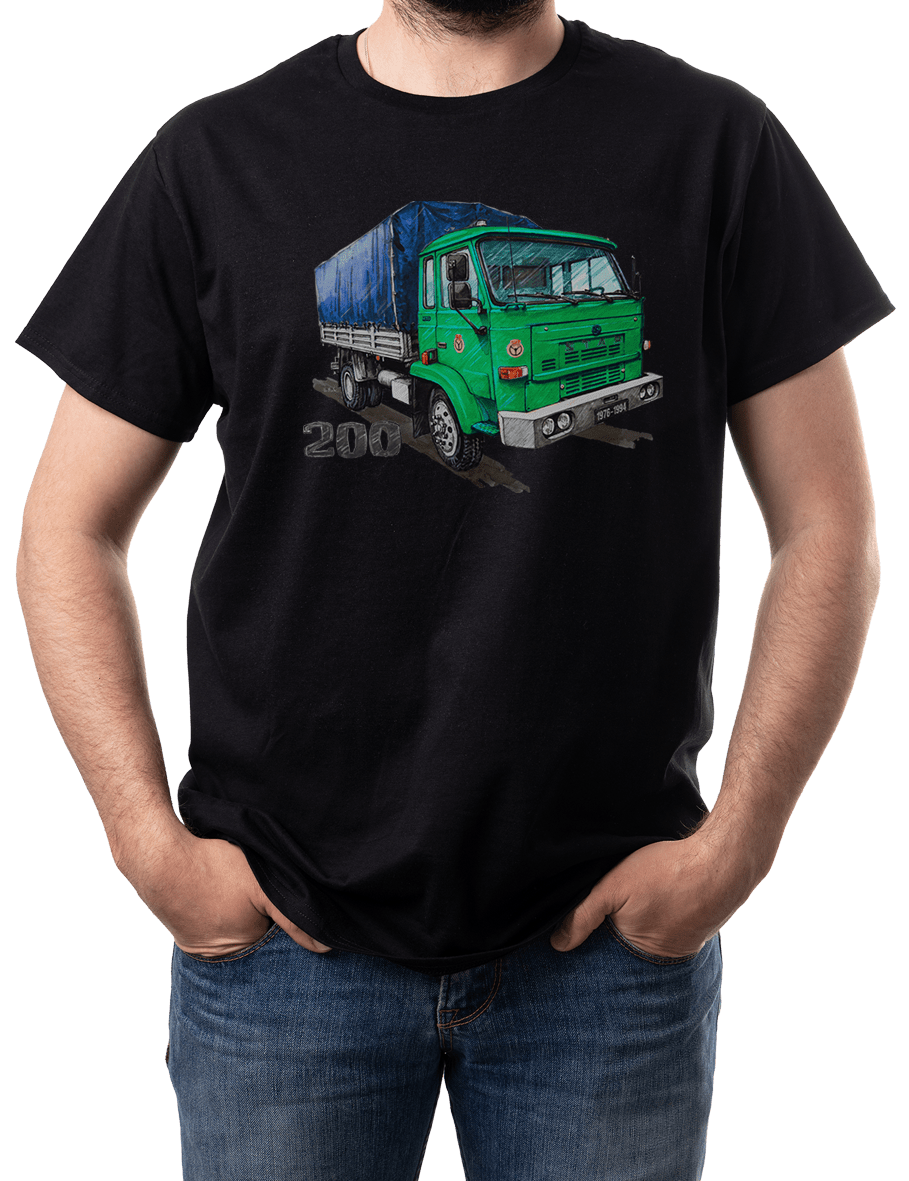 Star 200 — koszulka (Kolor koszulki: czarny; Rozmiar: 5XL (męska); Rodzaj nadruku: Star 200)