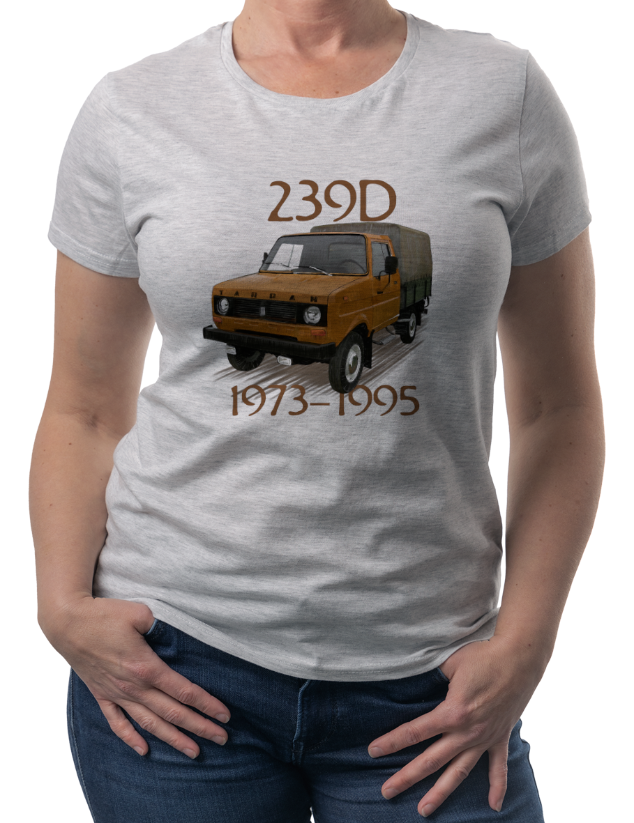 Tarpan — koszulka (Kolor koszulki: jasnoszary melanż; Rozmiar: 3XL (damska); Rodzaj nadruku: Tarpan)