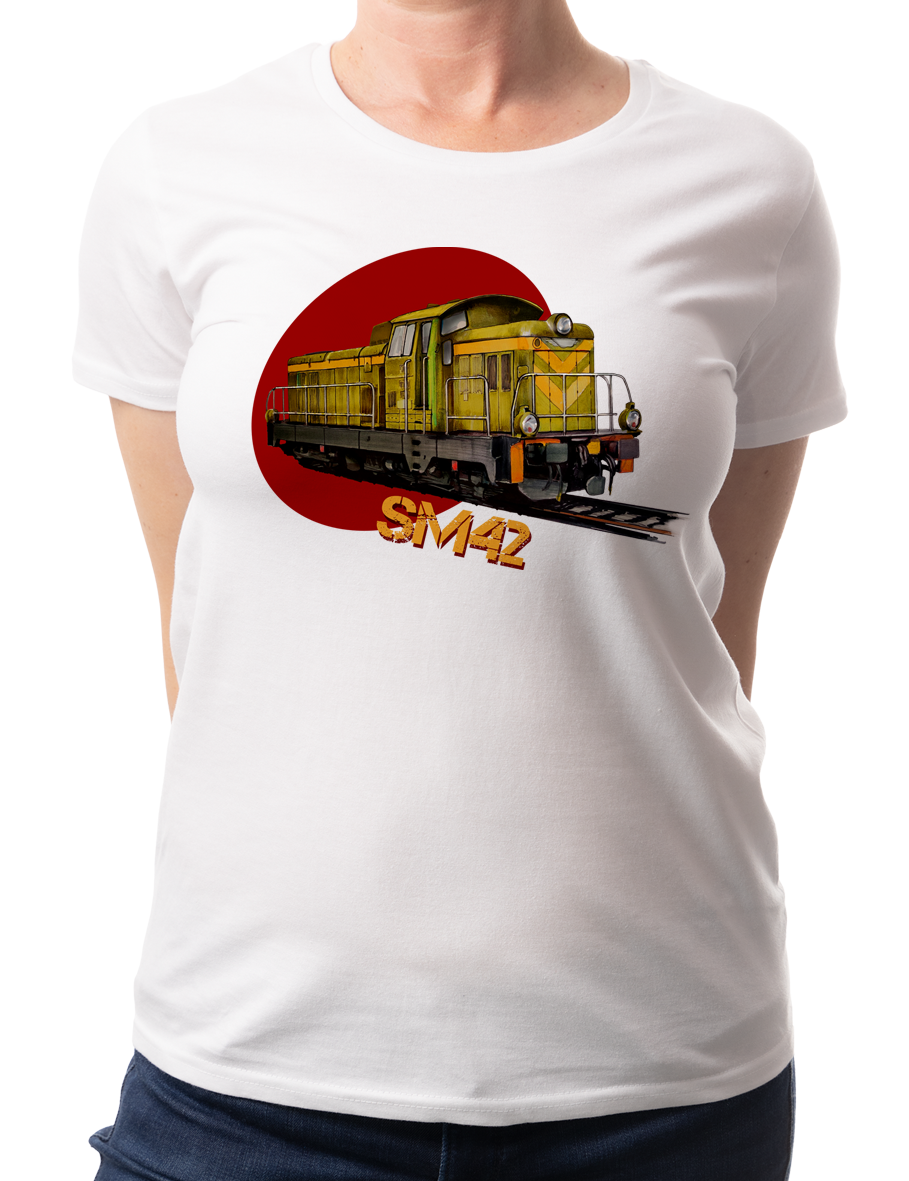 SM42 Stonka — koszulka (Kolor koszulki: biały; Rozmiar: 3XL (damska); Rodzaj nadruku: SM42 Stonka)
