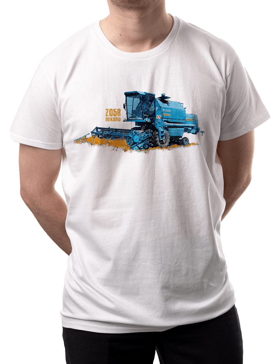 Bizon Rekord — koszulka (Kolor koszulki: biały; Rozmiar: 4XL (męska); Rodzaj nadruku: Bizon Rekord)