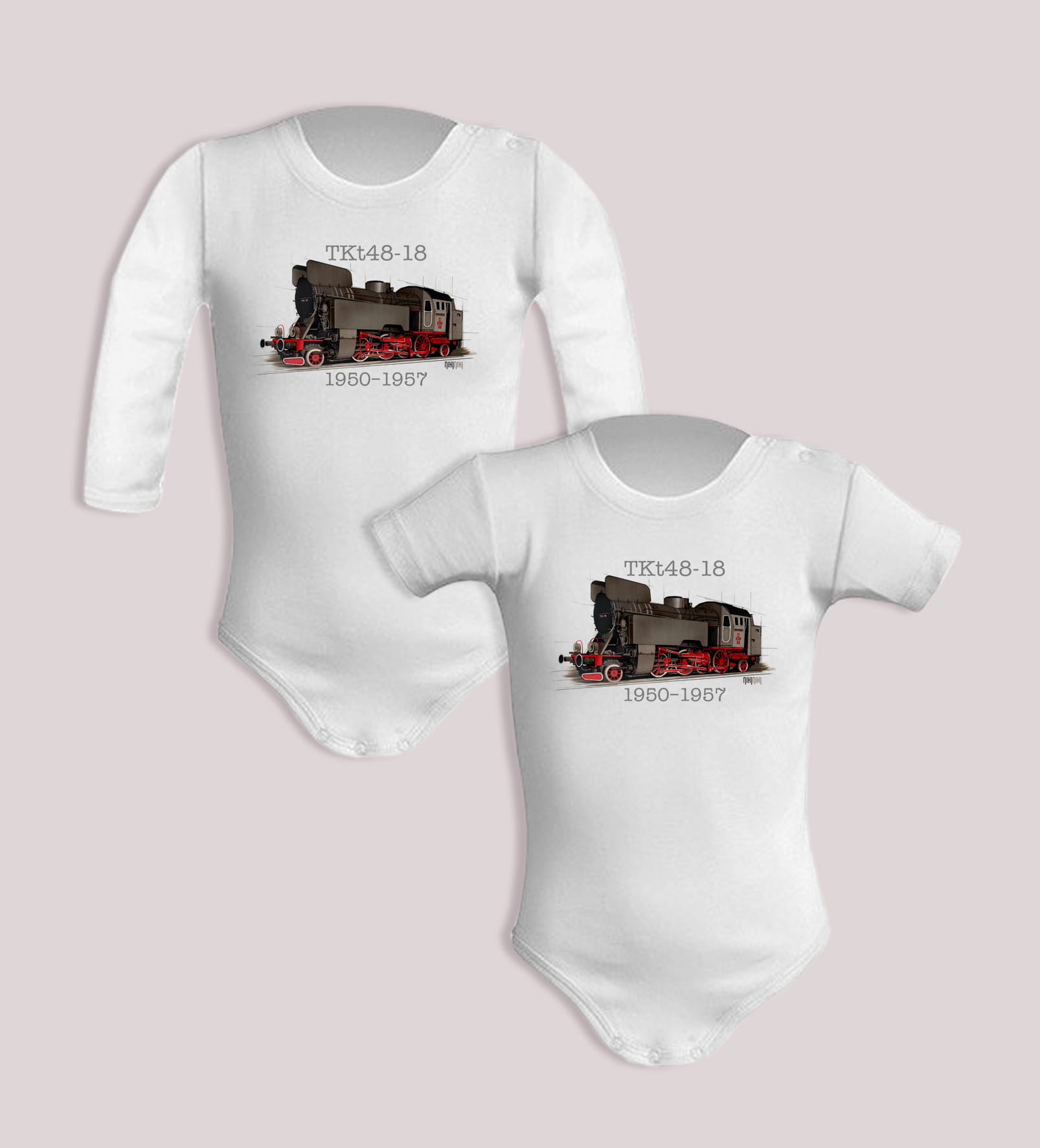 TKt48-18 — body (Rozmiar: 12M; Długość rękawa: długi; Rodzaj nadruku: Lokomotywa)