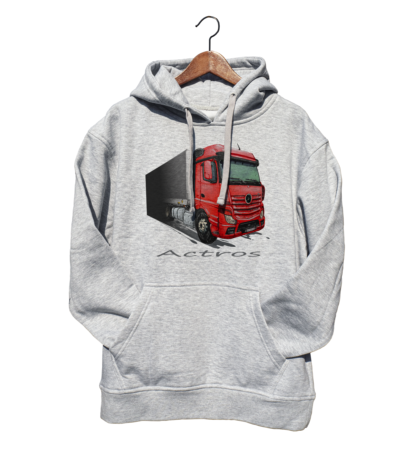 Mercedes-Benz Actros — bluza (Rozmiar: 3 - 4 lata; Kolor bluzy: szary; Rodzaj nadruku: Mercedes-Benz Actros)