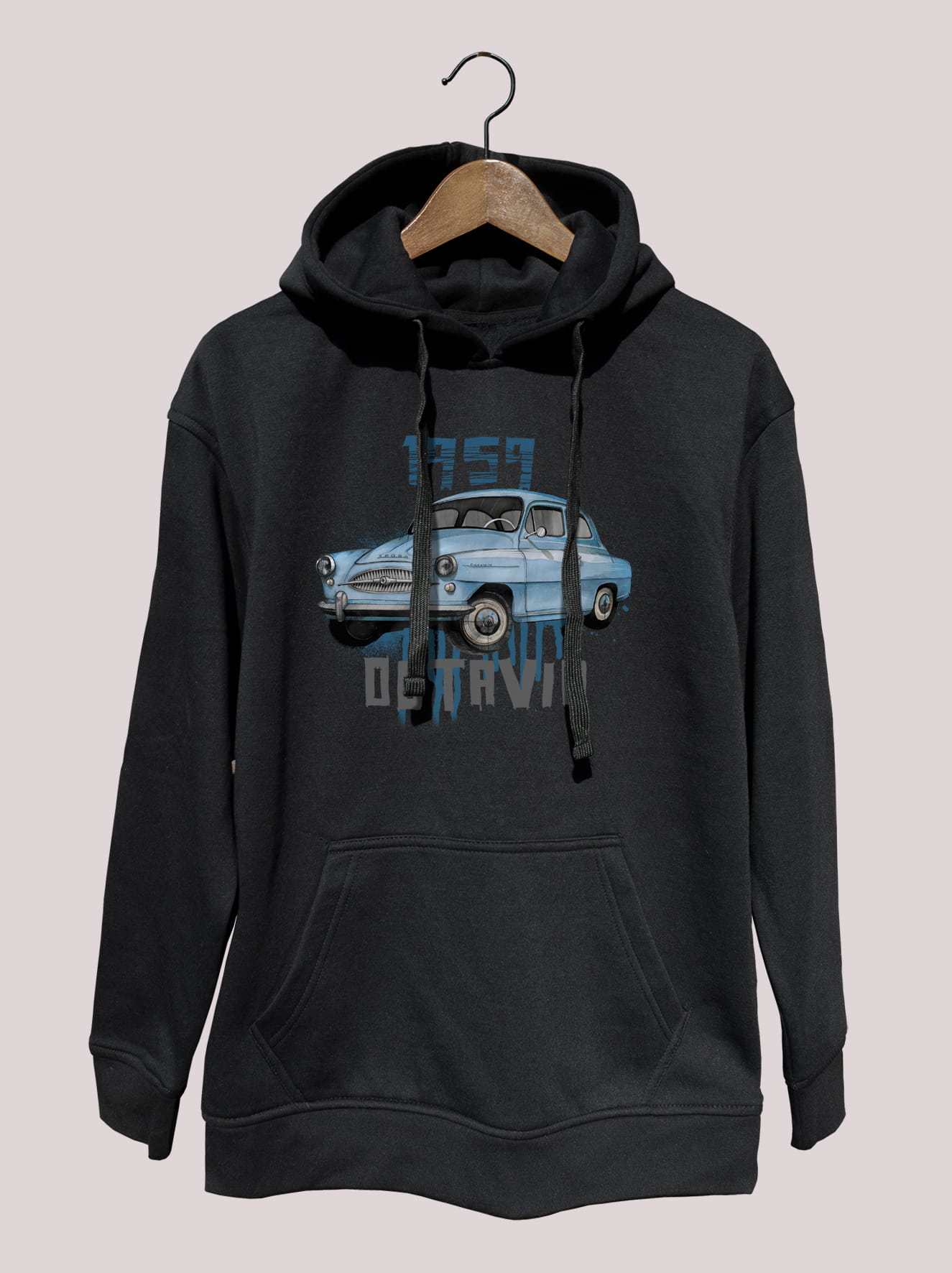 Škoda Octavia — bluza (Rozmiar: 12 - 14 lat; Kolor bluzy: czarny; Rodzaj nadruku: Škoda Octavia)