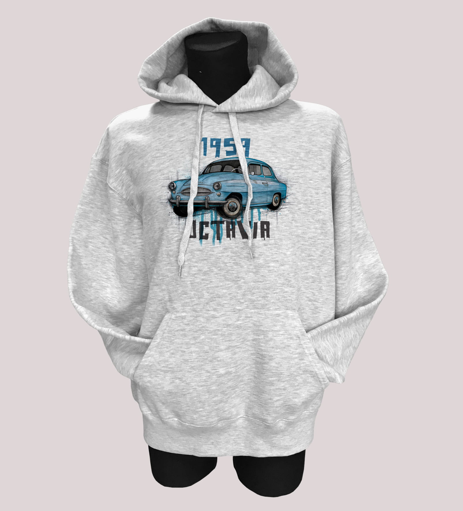 Škoda Octavia — bluza (Rozmiar: M; Kolor bluzy: szary; Rodzaj nadruku: Škoda Octavia)