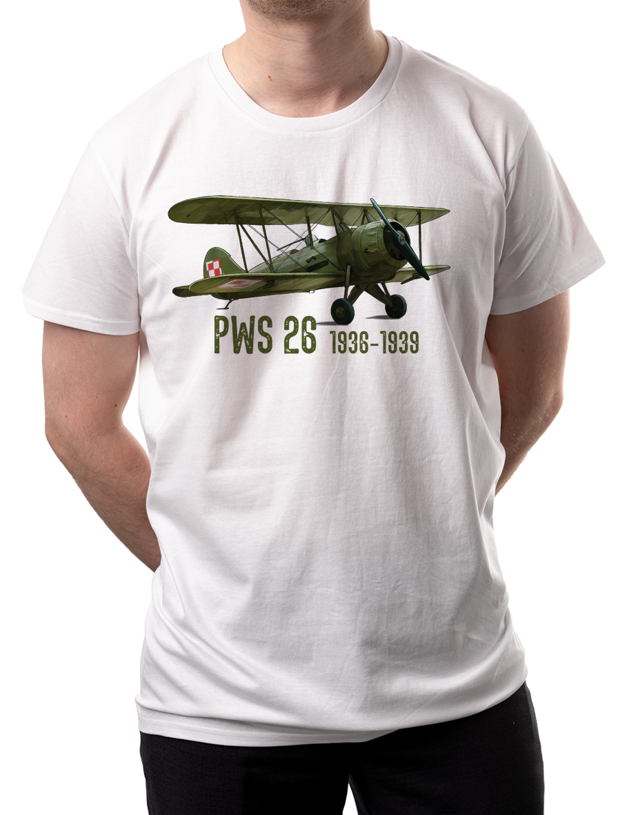 PWS-26 — koszulka (Kolor koszulki: biały; Rozmiar: S (męska); Rodzaj nadruku: PWS-26)