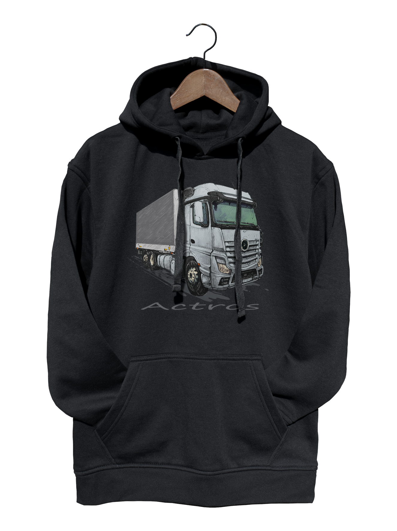 Mercedes-Benz Actros — bluza (Rozmiar: 7 - 8 lat; Kolor bluzy: czarny; Rodzaj nadruku: Mercedes-Benz Actros)