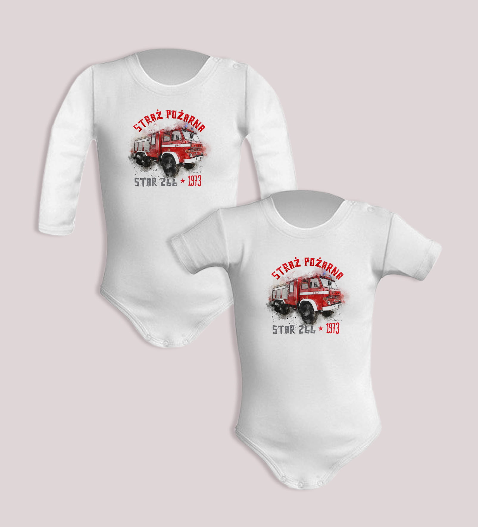 Straż Pożarna — body (Rozmiar: 9M; Długość rękawa: długi; Rodzaj nadruku: Straż Pożarna)