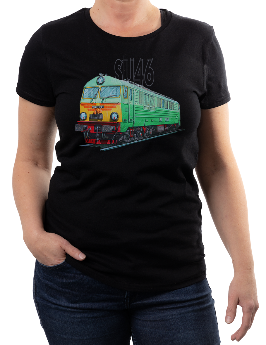 SU46 — koszulka (Kolor koszulki: czarny; Rozmiar: M (damska); Rodzaj nadruku: SU46)