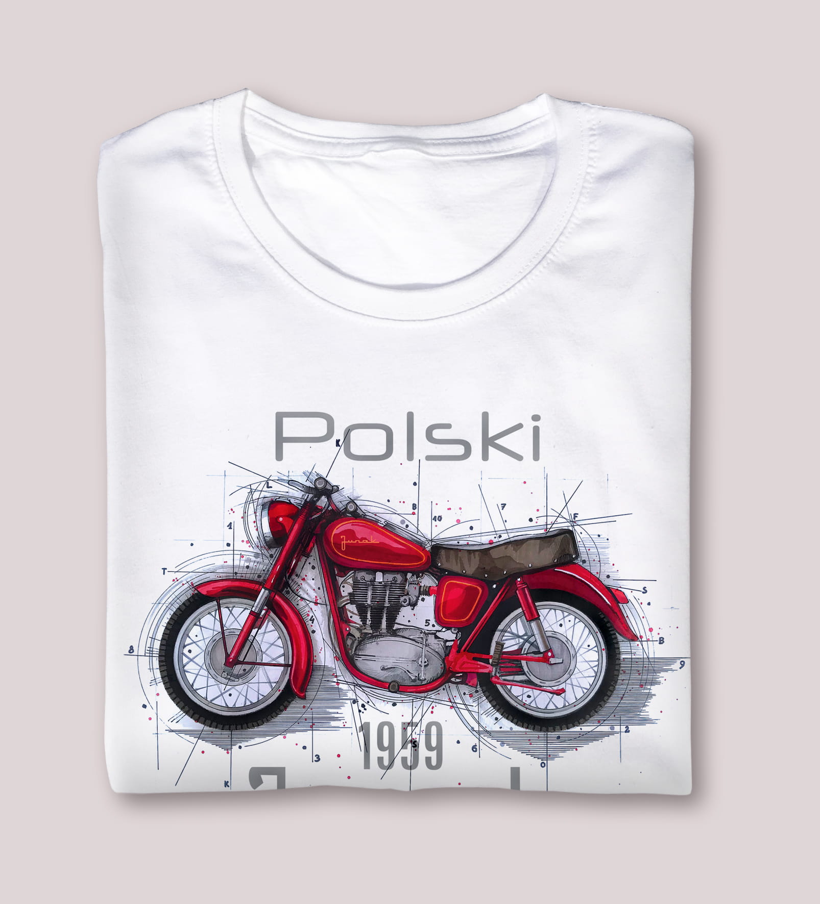 Junak — koszulka (Kolor koszulki: biały; Rozmiar: 9 - 11 lat; Rodzaj nadruku: Junak)