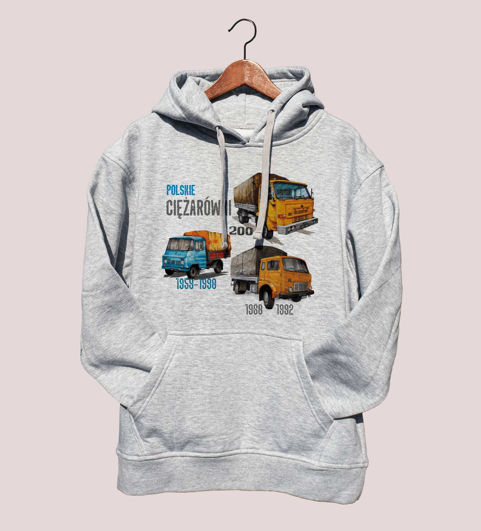 Bluza dla kierowcy ciężarówki (Rozmiar: 12 - 14 lat; Kolor bluzy: szary; Rodzaj nadruku: CIEMIX)