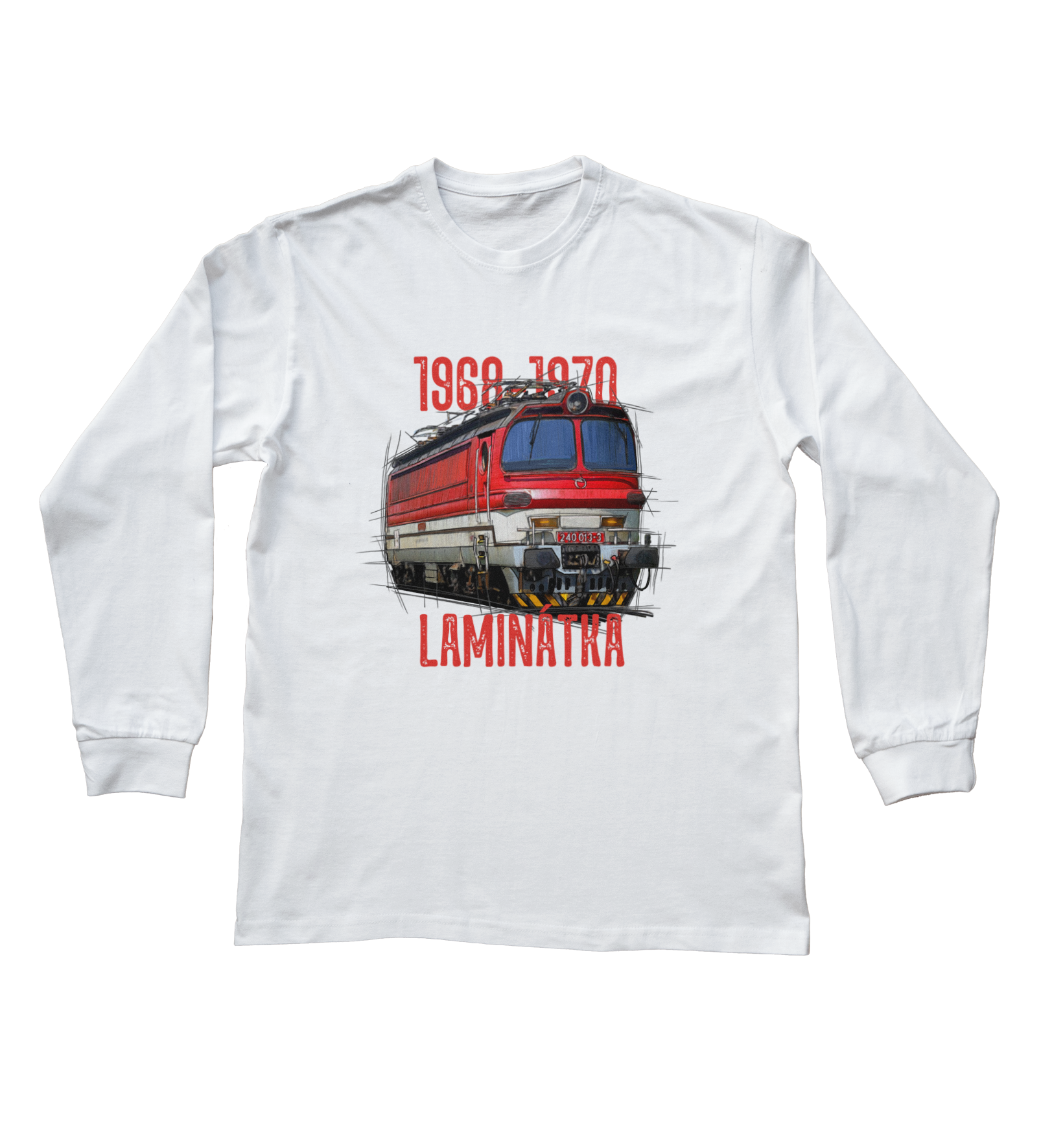 Laminatka — bluzka z długim rękawem (Rozmiar: XXL (dorosła); Kolor koszulki: biały; Rodzaj nadruku: Laminatka)