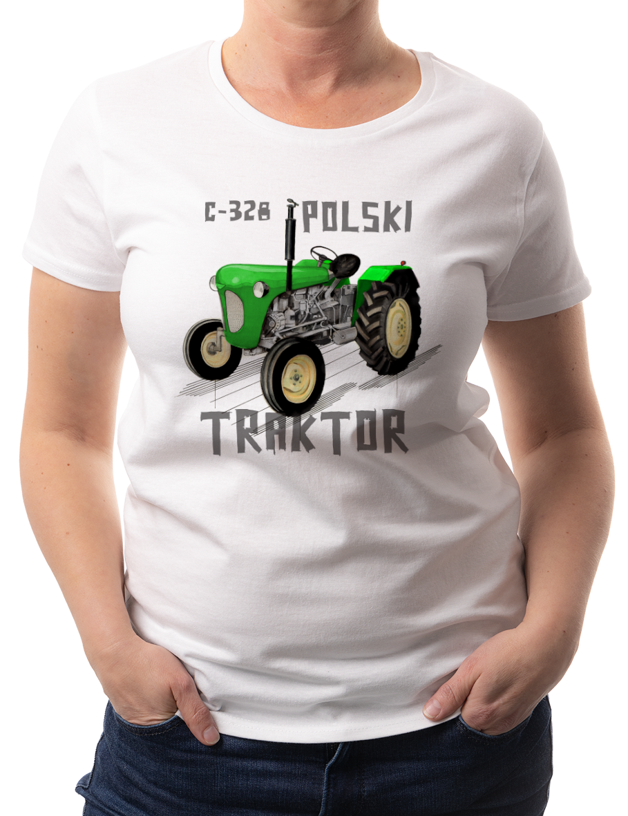 Ursus C-328 — koszulka (Kolor koszulki: biały; Rozmiar: XXL (damska); Rodzaj nadruku: Ursus C-328)