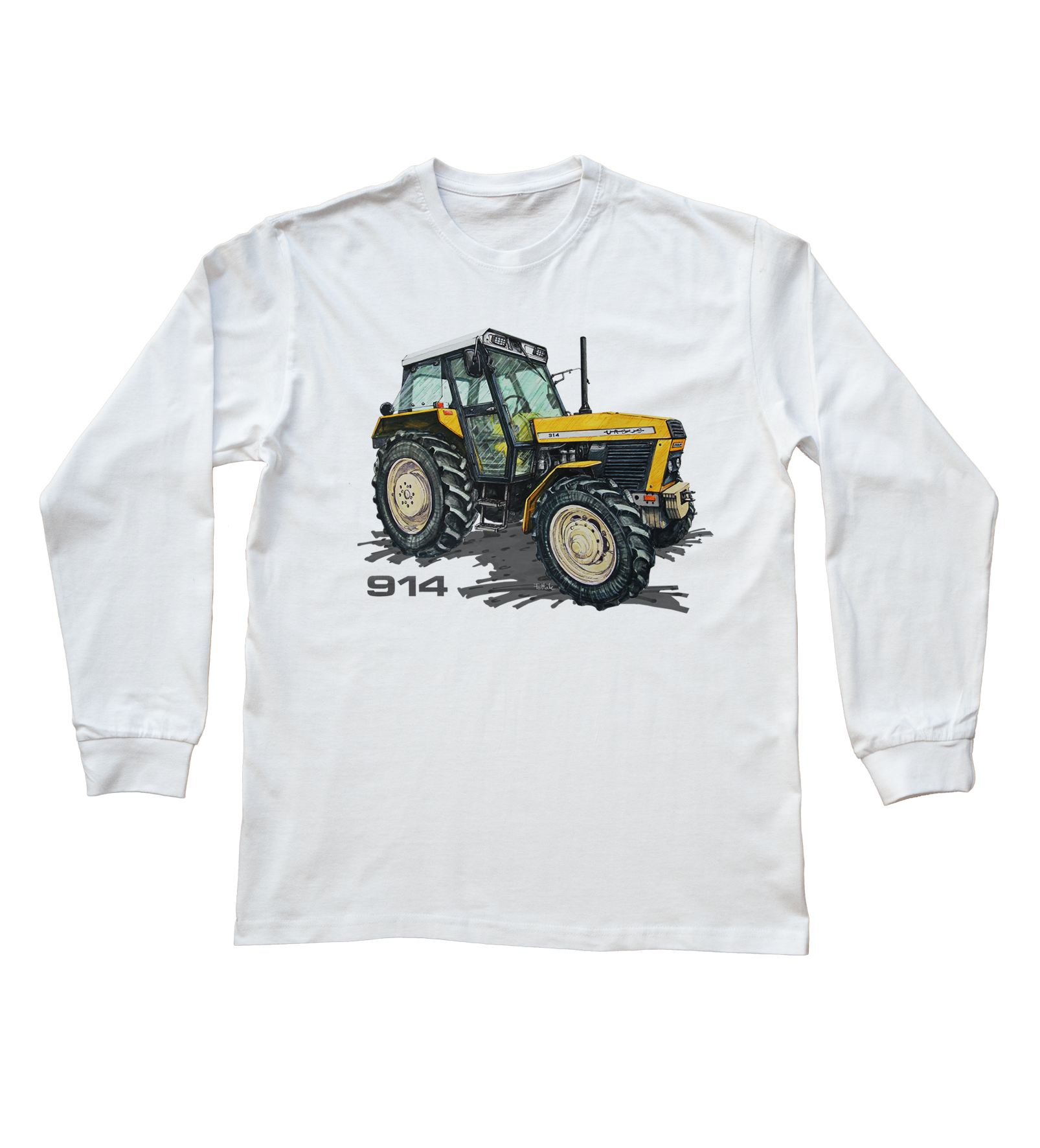 Ursus 914 — bluzka z długim rękawem (Rozmiar: 3XL (dorosła); Kolor koszulki: biały; Rodzaj nadruku: Ursus 914)