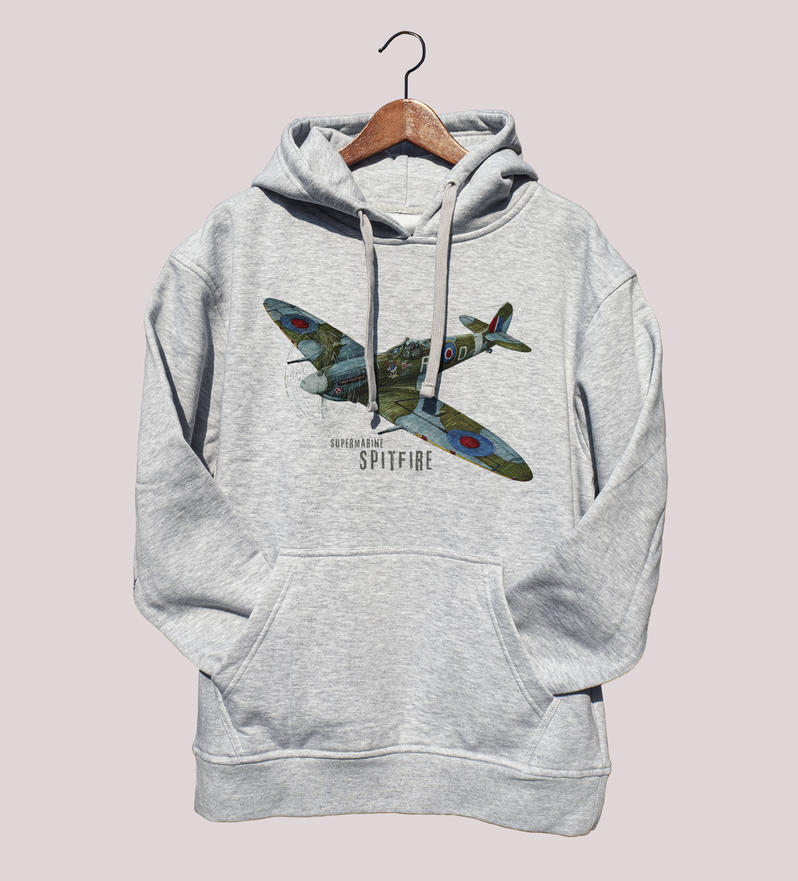 Supermarine Spitfire — bluza (Rozmiar: 5 - 6 lat; Kolor bluzy: szary; Rodzaj nadruku: Supermarine Spitfire)