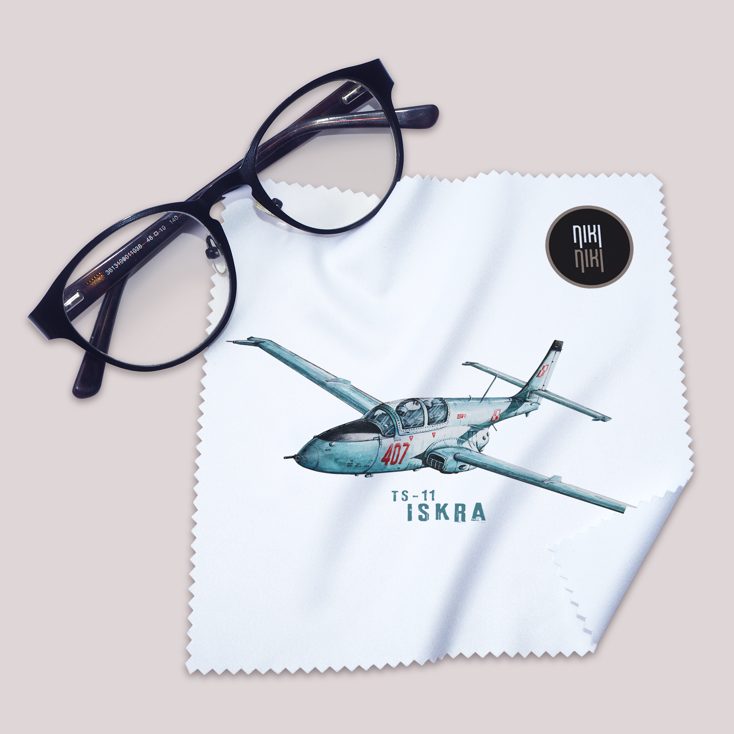 Iskra — ściereczka (Kolor nadruku: srebrny; Rodzaj nadruku: Iskra)