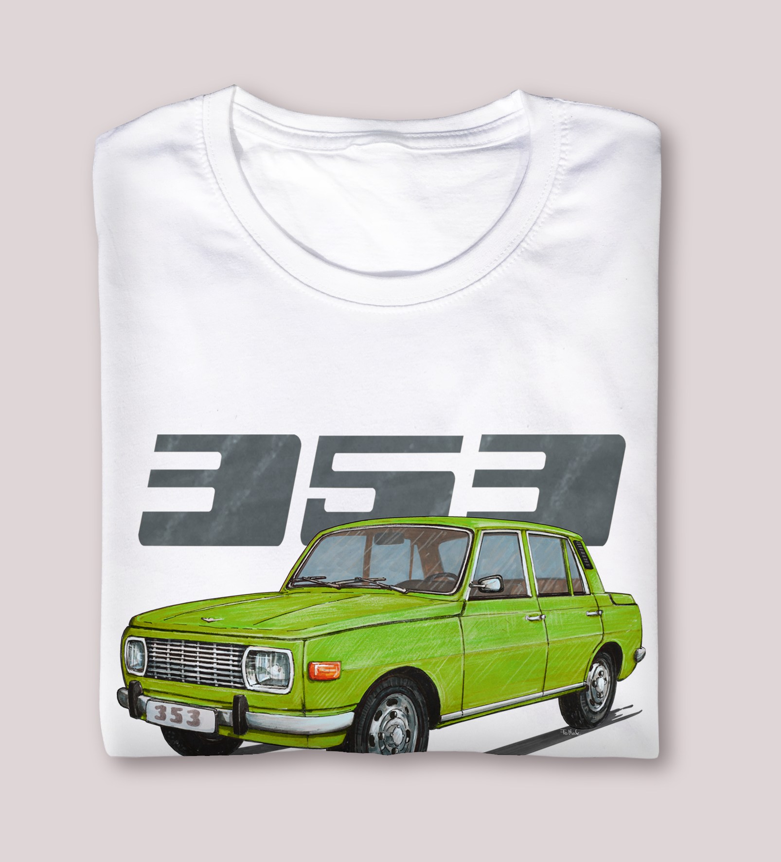 Wartburg — koszulka (Kolor koszulki: biały; Rozmiar: 5 - 6 lat; Rodzaj nadruku: Wartburg)