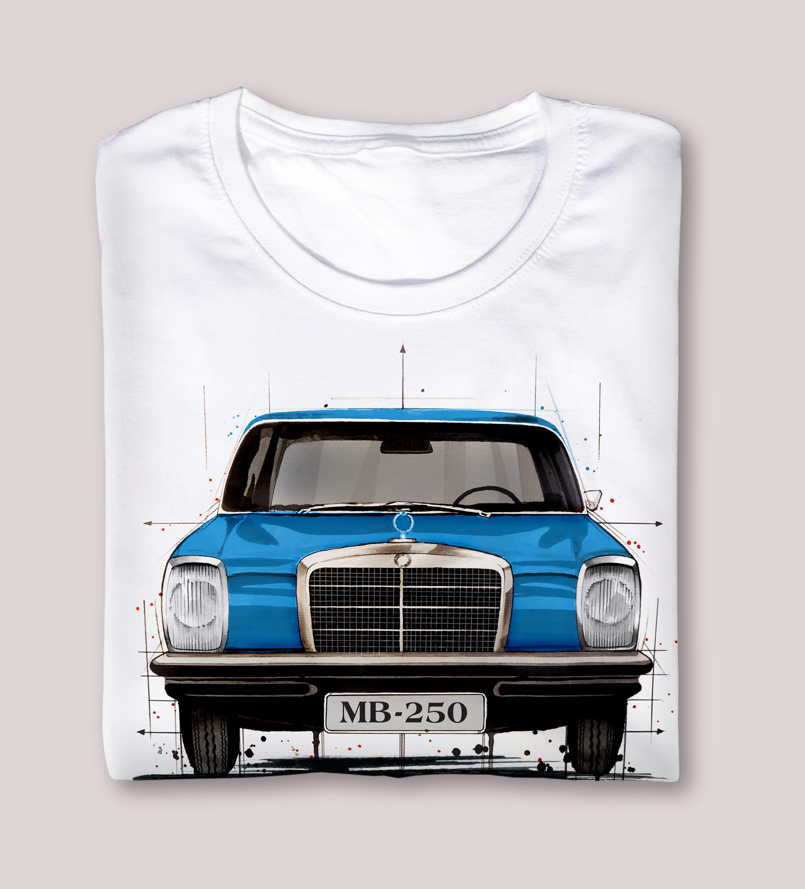 Mercedes-Benz — koszulka (Kolor koszulki: biały; Rozmiar: 9 - 11 lat; Rodzaj nadruku: Mercedes-Benz)