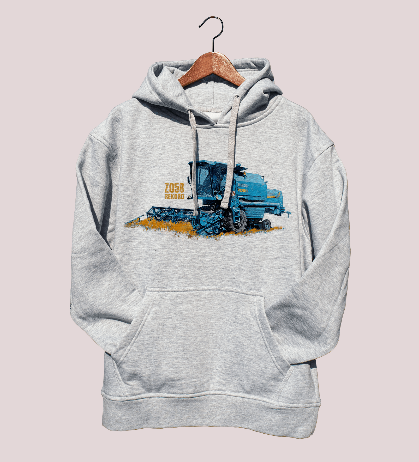 Bizon Rekord — bluza (Rozmiar: XS; Kolor bluzy: szary; Rodzaj nadruku: Bizon Rekord)