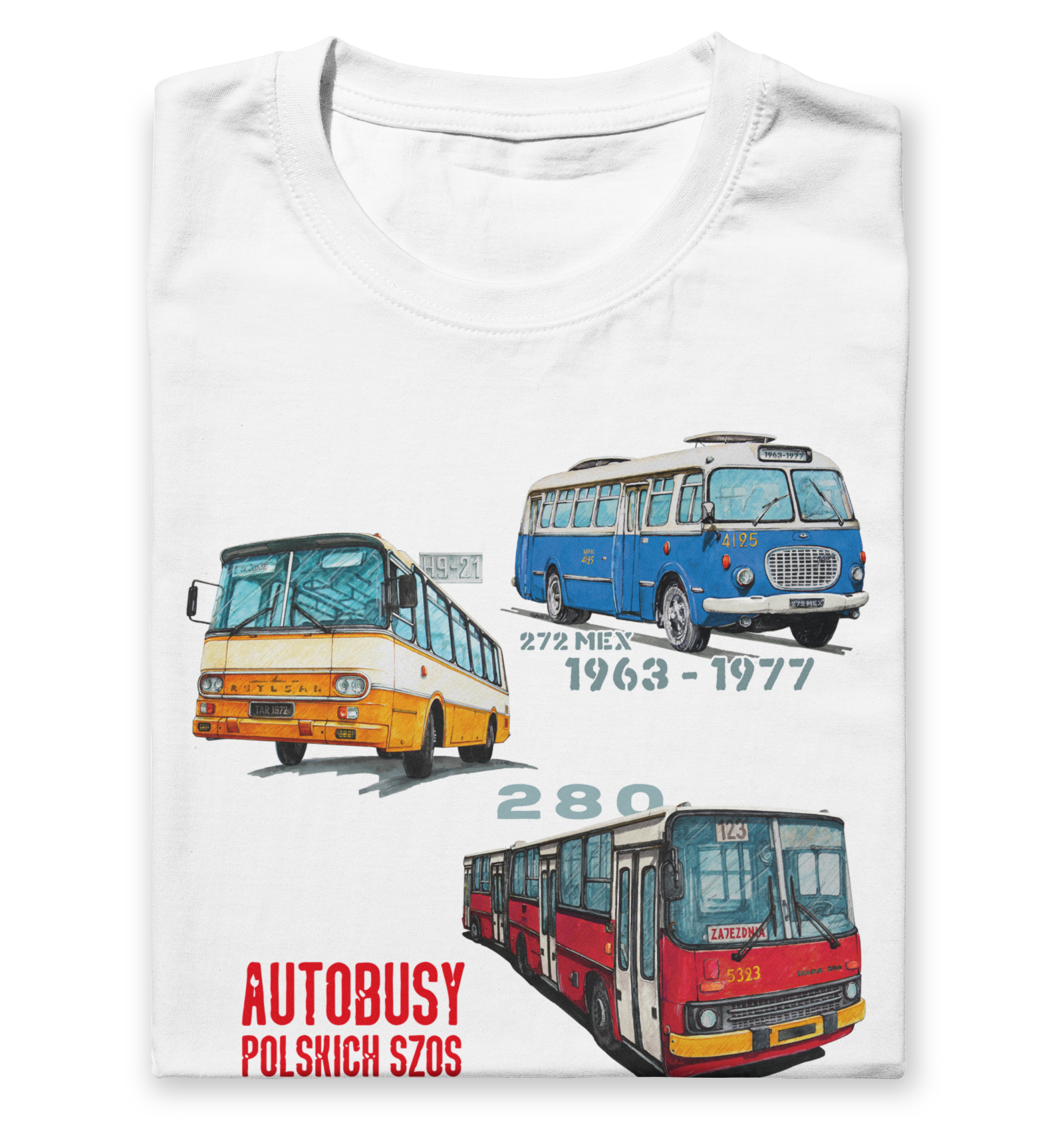 Koszulka dla kierowcy autobusu (Kolor koszulki: biały; Rozmiar: 7 - 8 lat; Rodzaj nadruku: BUSMIX)