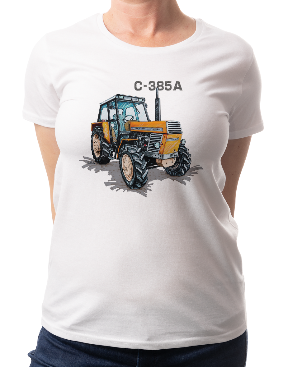 Ursus C-385A — koszulka (Kolor koszulki: biały; Rozmiar: XL (damska); Rodzaj nadruku: Ursus C-385A)