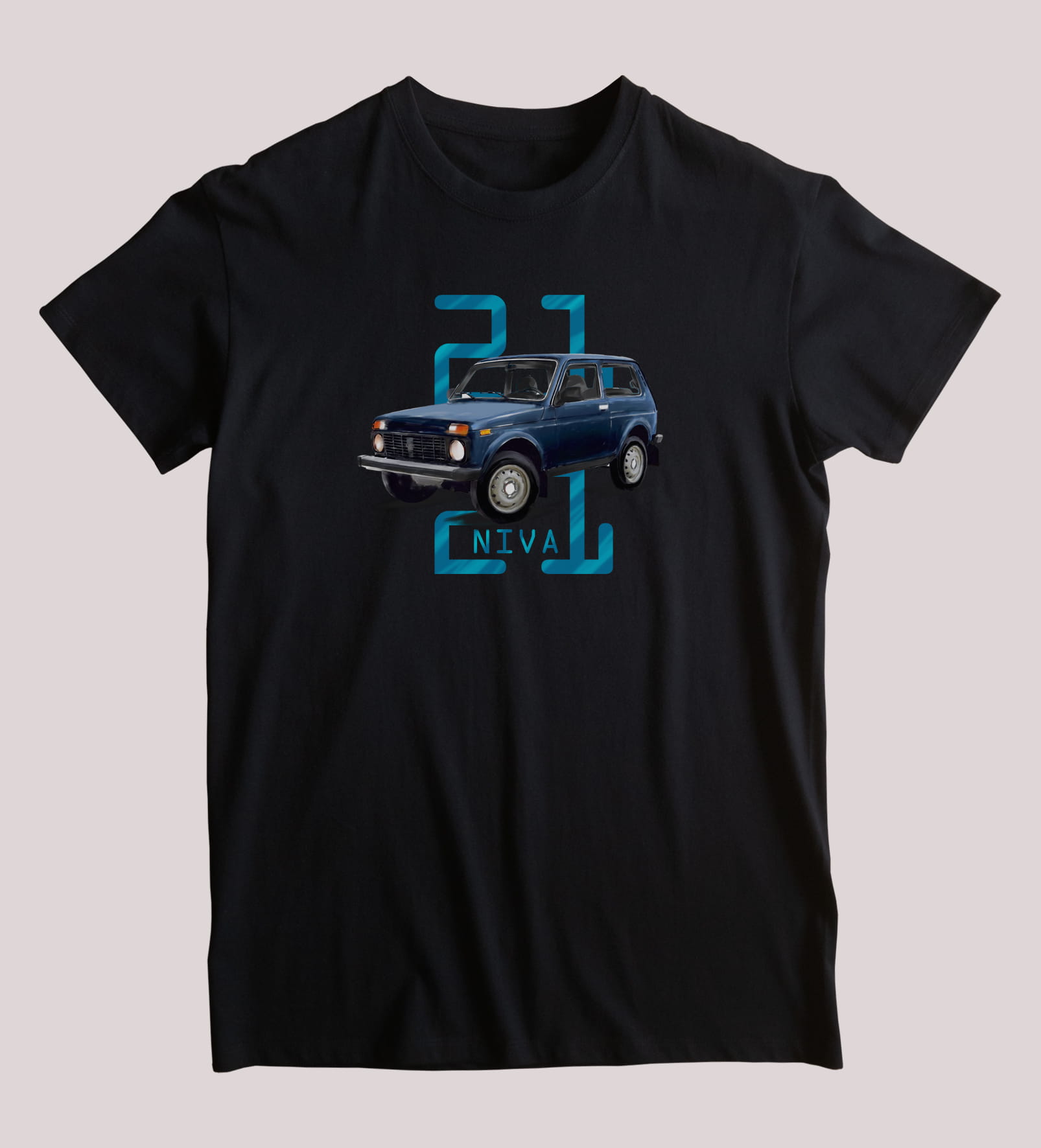 Łada Niva — koszulka (Kolor koszulki: czarny; Rozmiar: 4XL (męska); Rodzaj nadruku: Łada Niva)