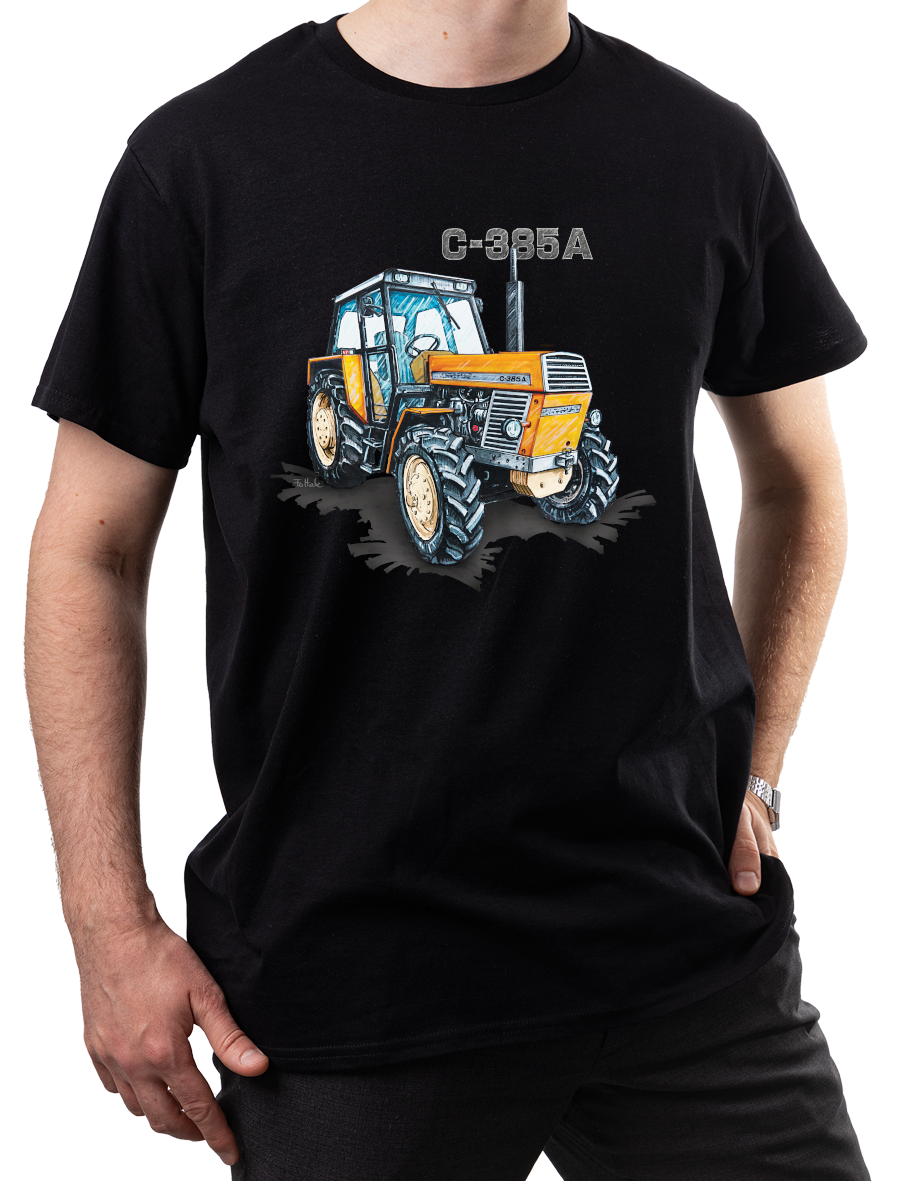 Ursus C-385A — koszulka (Kolor koszulki: czarny; Rozmiar: 4XL (męska); Rodzaj nadruku: Ursus C-385A)