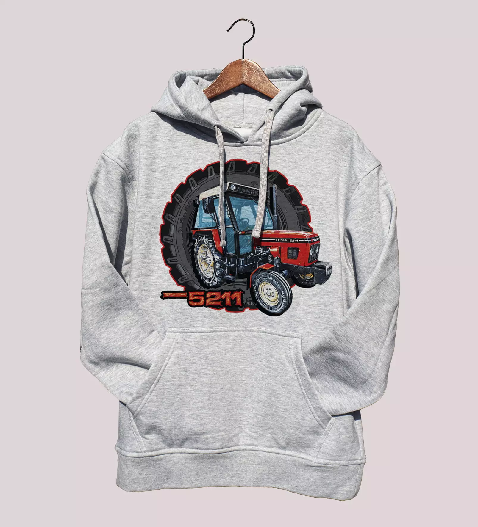 Zetor 5211 — bluza (Rozmiar: 7 - 8 lat; Kolor bluzy: szary; Rodzaj nadruku: Zetor 5211)