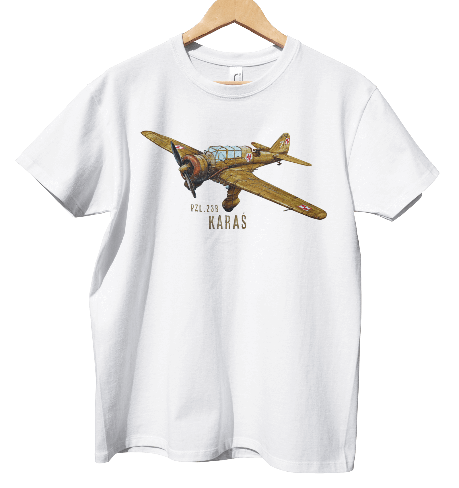 Karaś — koszulka (Kolor koszulki: biały; Rozmiar: XS (męska); Rodzaj nadruku: Karaś)