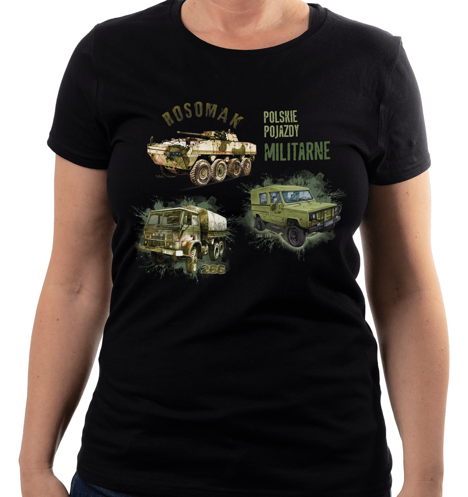 Koszulka dla fana militariów (Kolor koszulki: czarny; Rozmiar: XXL (damska); Rodzaj nadruku: MILMIX)