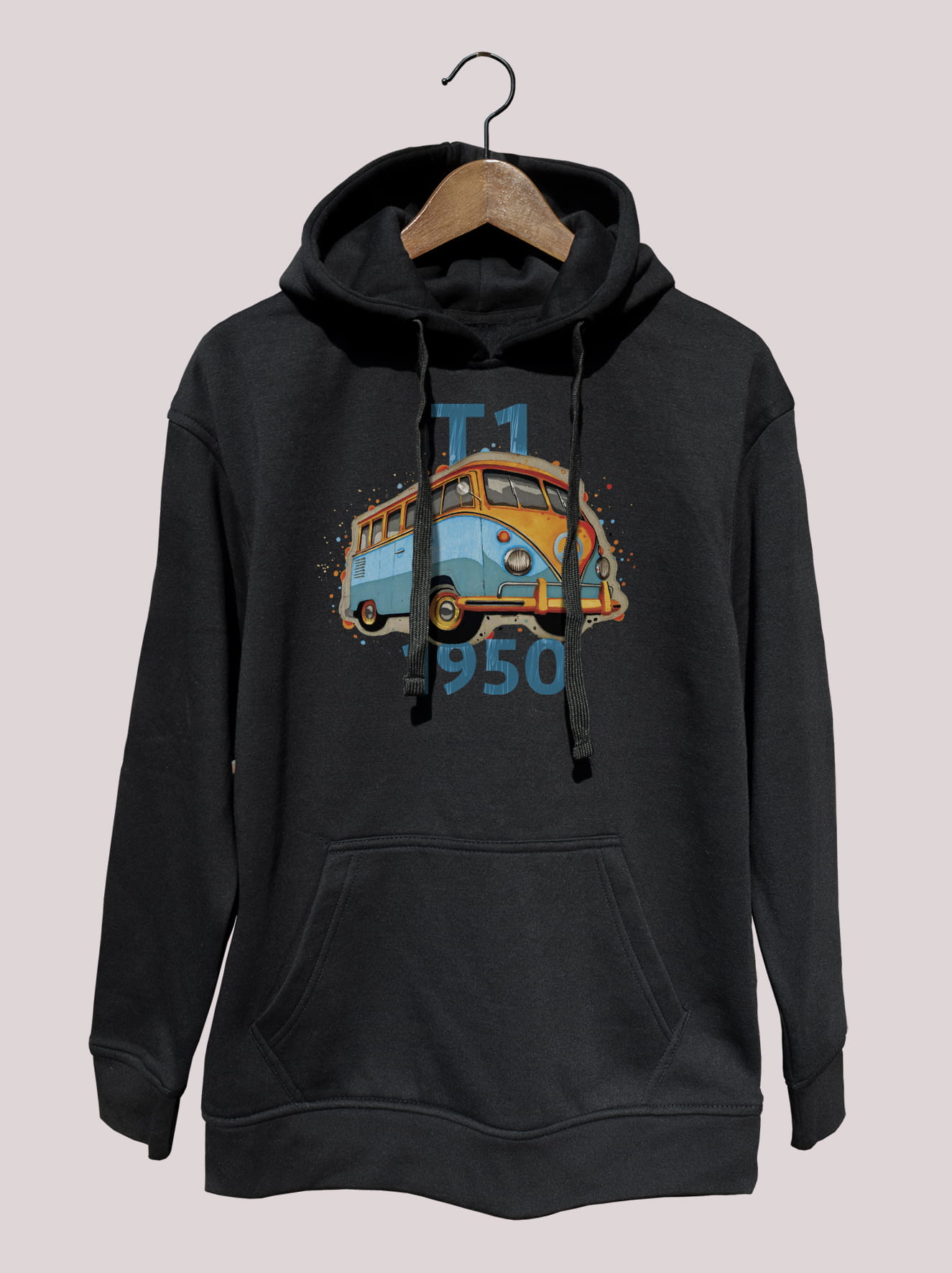 VW T1 — bluza (Rozmiar: XXL; Kolor bluzy: czarny; Rodzaj nadruku: VW T1)