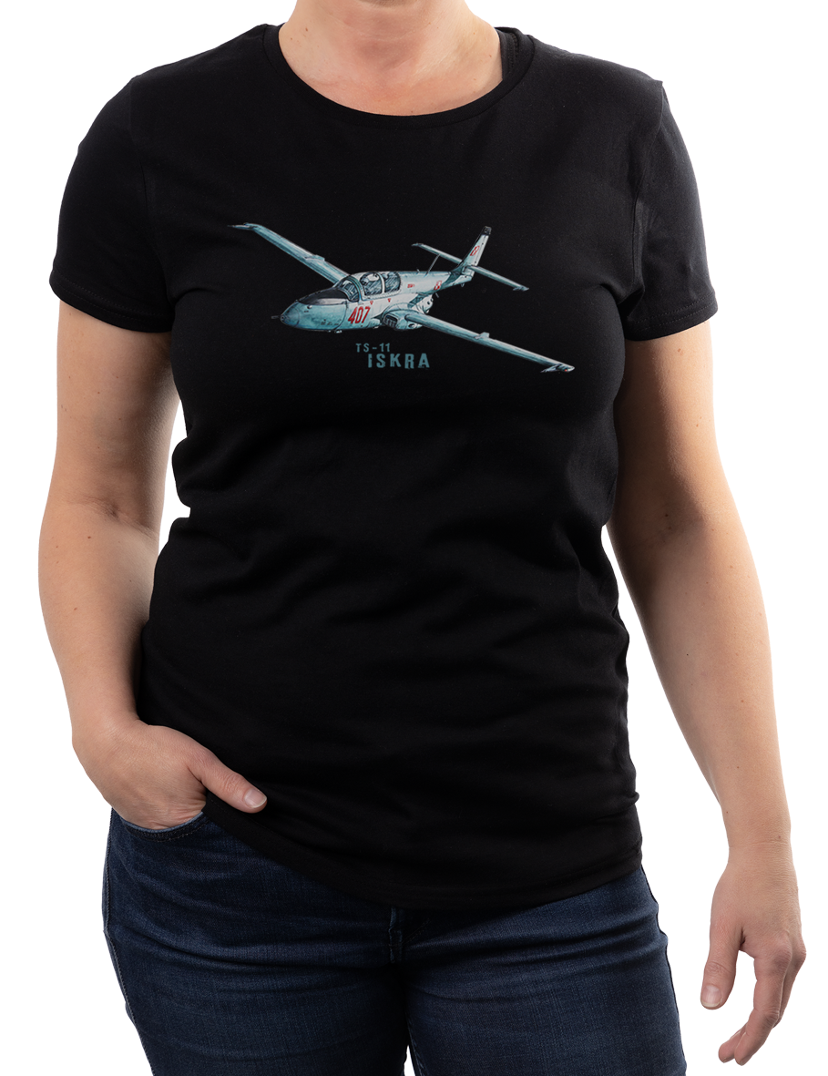 Iskra — koszulka (Kolor koszulki: czarny; Rozmiar: XXL (damska); Rodzaj nadruku: Iskra)