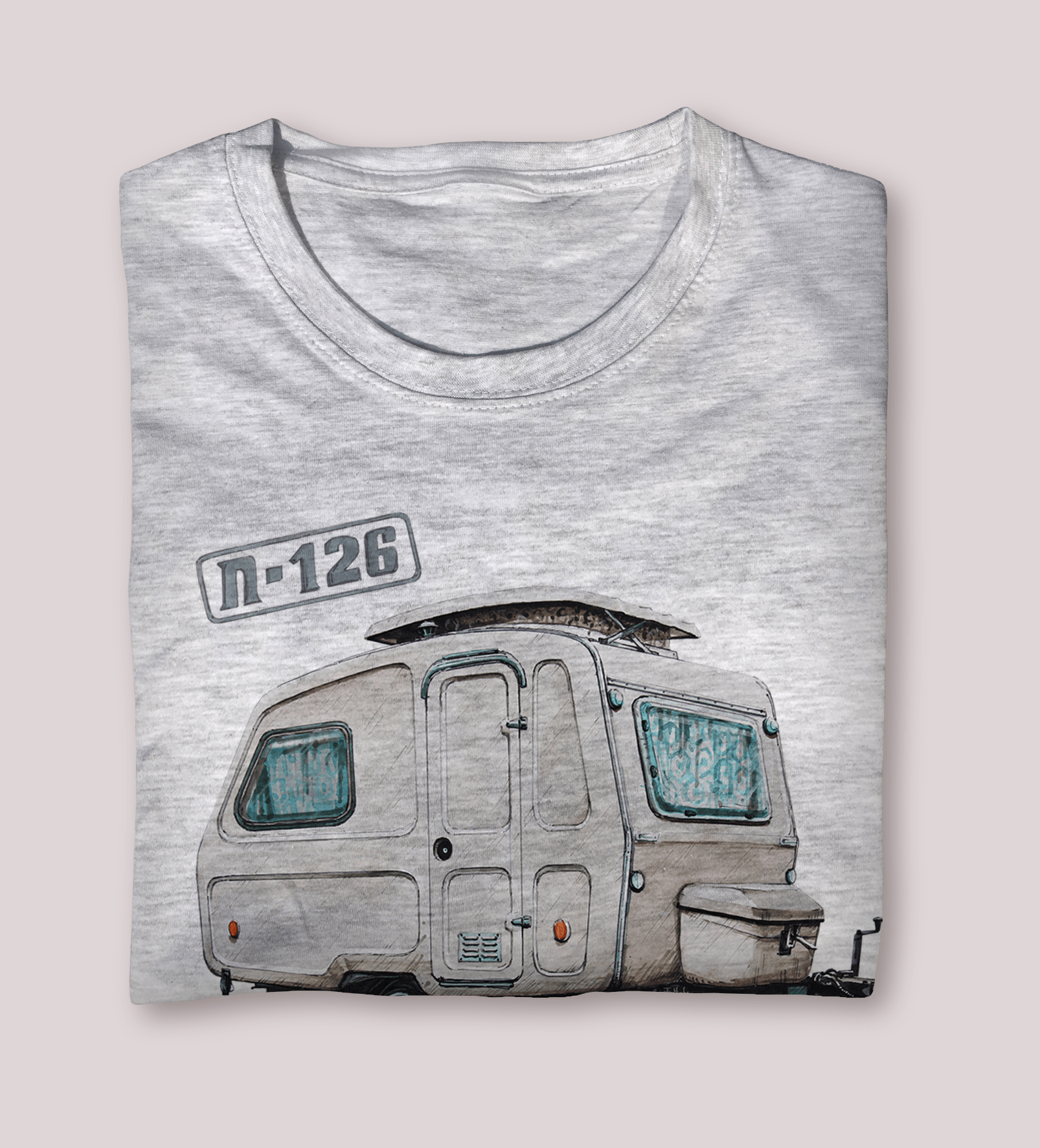 Niewiadów N-126 — koszulka (Kolor koszulki: jasnoszary melanż; Rozmiar: 9 - 11 lat; Rodzaj nadruku: Niewiadów N-126)