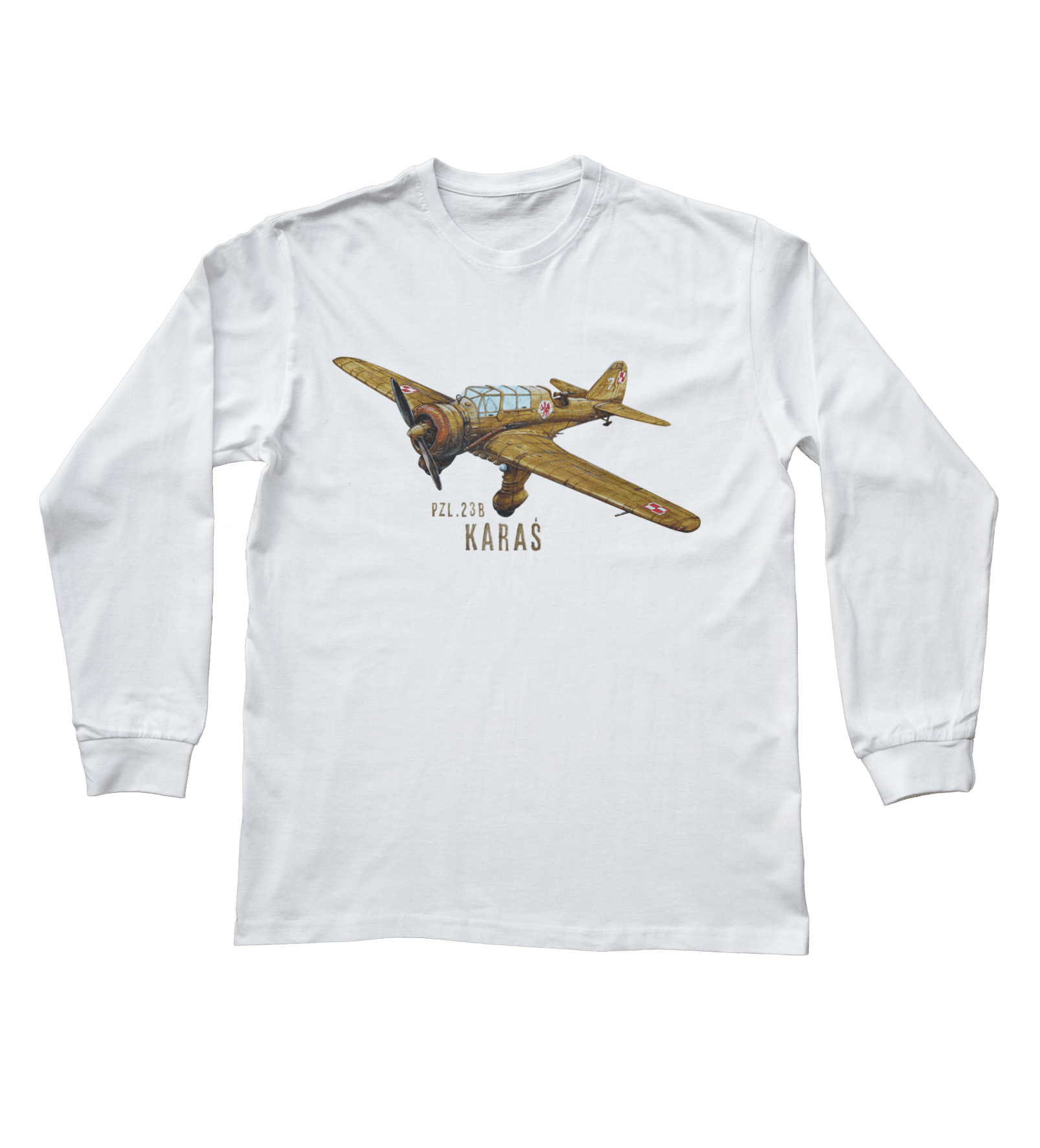 Karaś — bluzka z długim rękawem (Rozmiar: 3 - 4 lata; Kolor koszulki: biały; Rodzaj nadruku: Karaś)