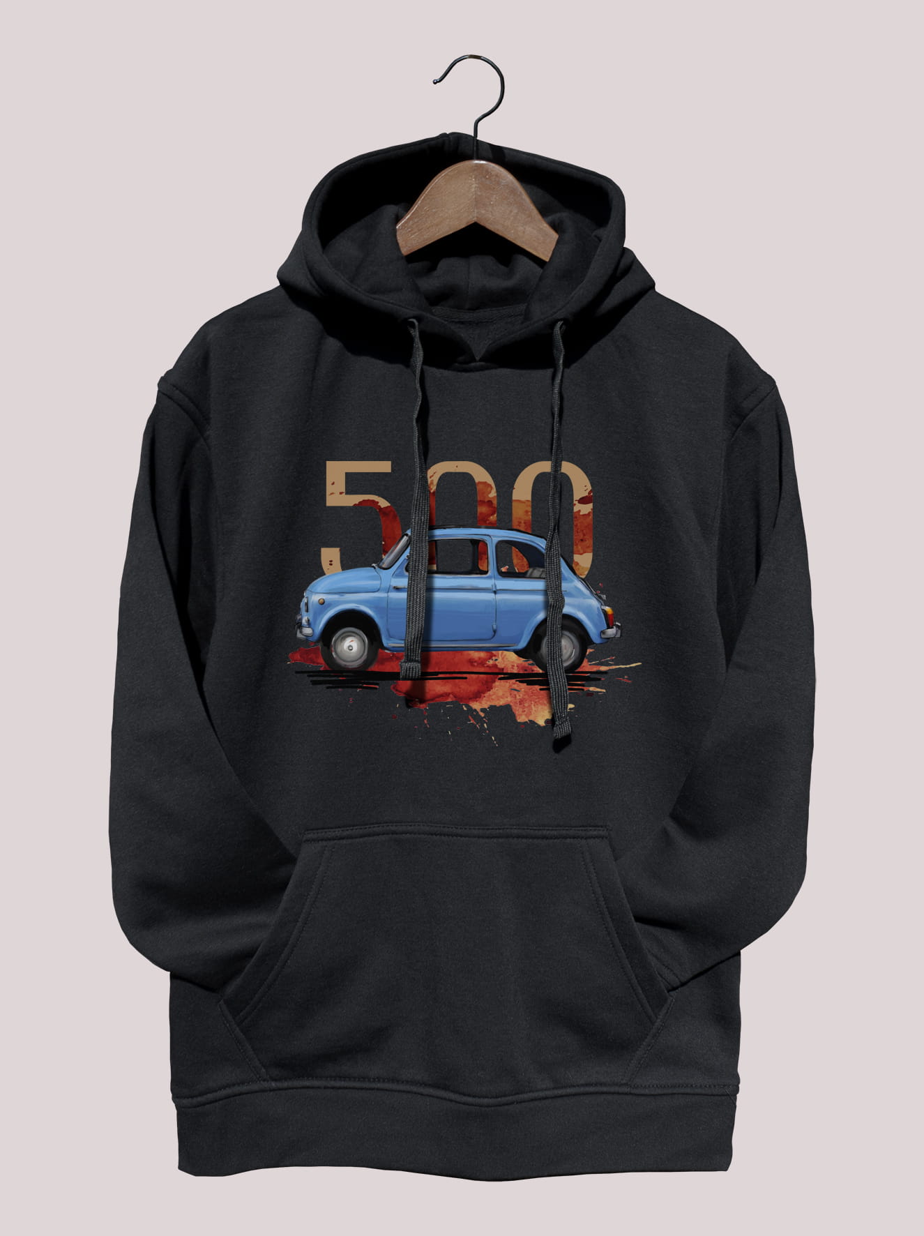 Fiat 500 — bluza (Rozmiar: 9 - 11 lat; Kolor bluzy: czarny; Rodzaj nadruku: Fiat 500)