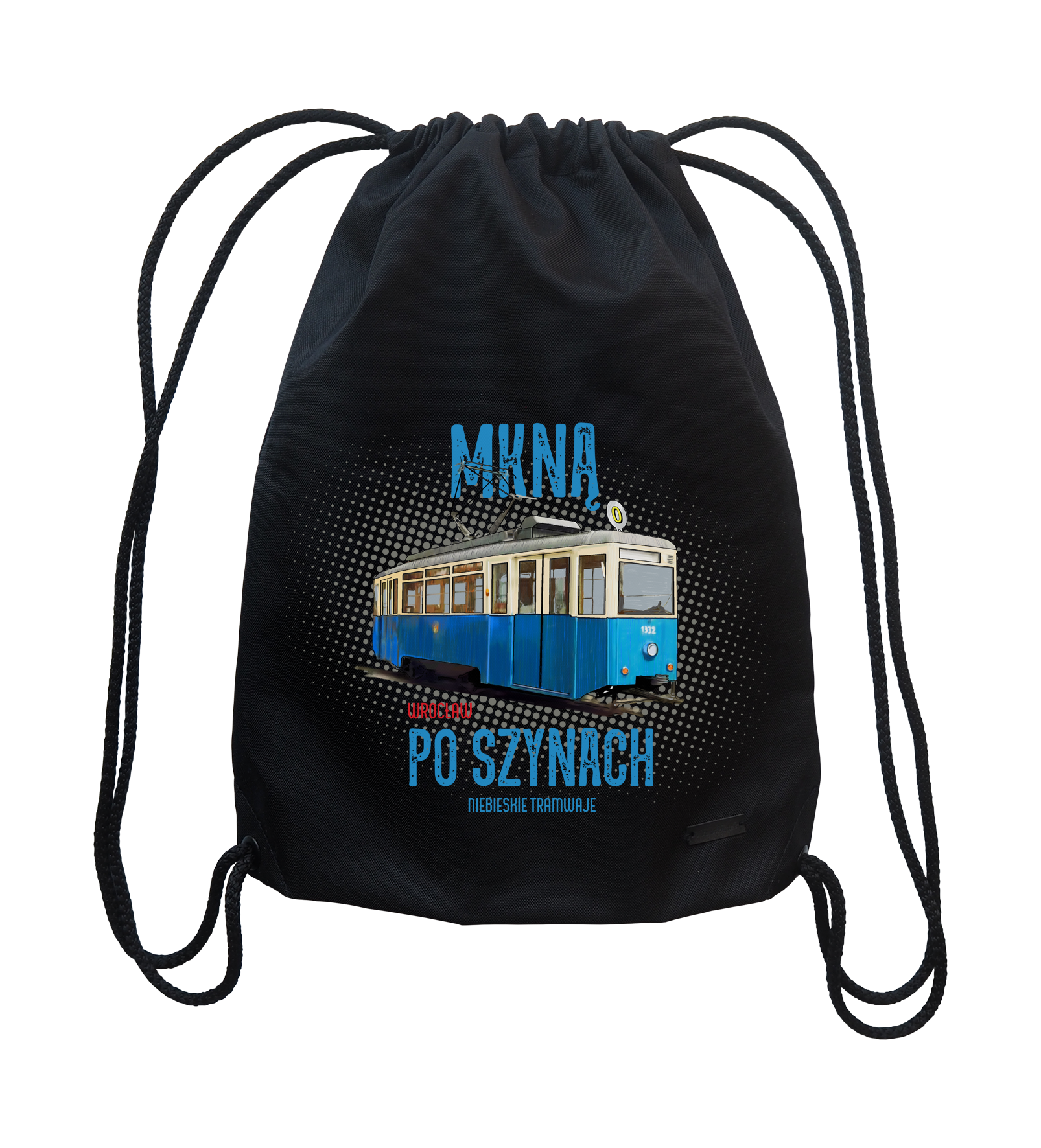 Konstal N — plecak (Rodzaj nadruku: Konstal N — wrocławski tramwaj)