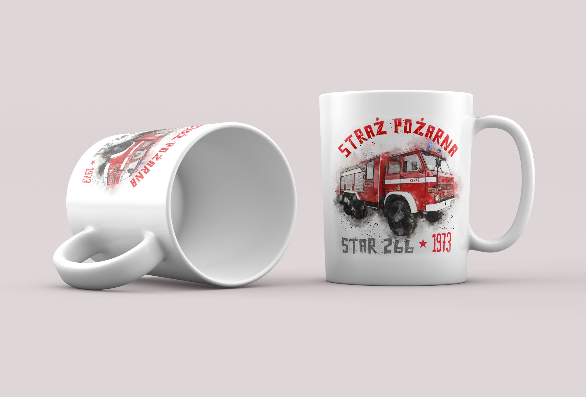 Straż Pożarna — kubek (Rodzaj nadruku: Straż Pożarna)