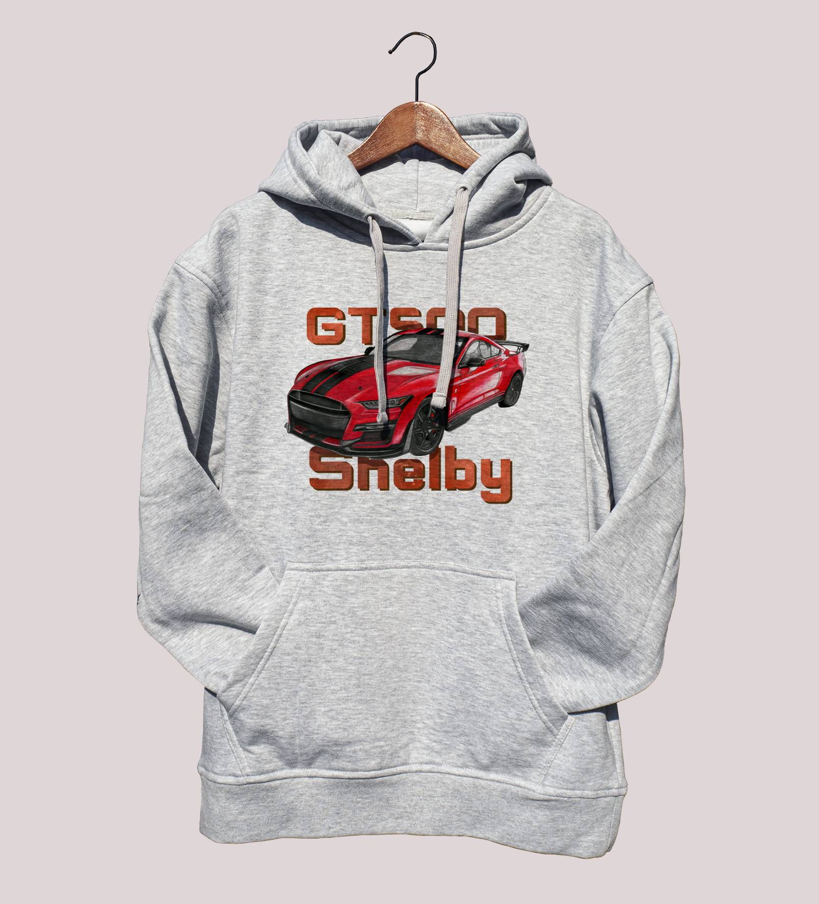 Ford Mustang Shelby — bluza (Rozmiar: XL; Kolor bluzy: szary; Rodzaj nadruku: Ford Mustang Shelby)