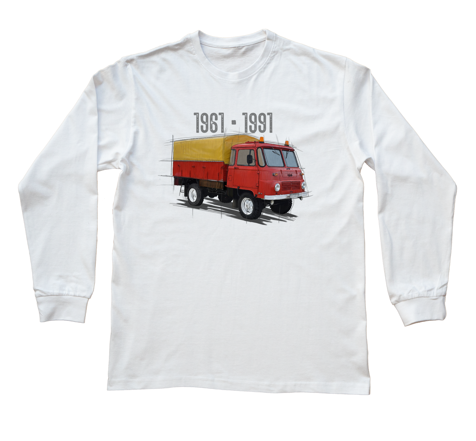 Robur — bluzka z długim rękawem (Rozmiar: 3XL (dorosła); Kolor koszulki: biały; Rodzaj nadruku: Robur)