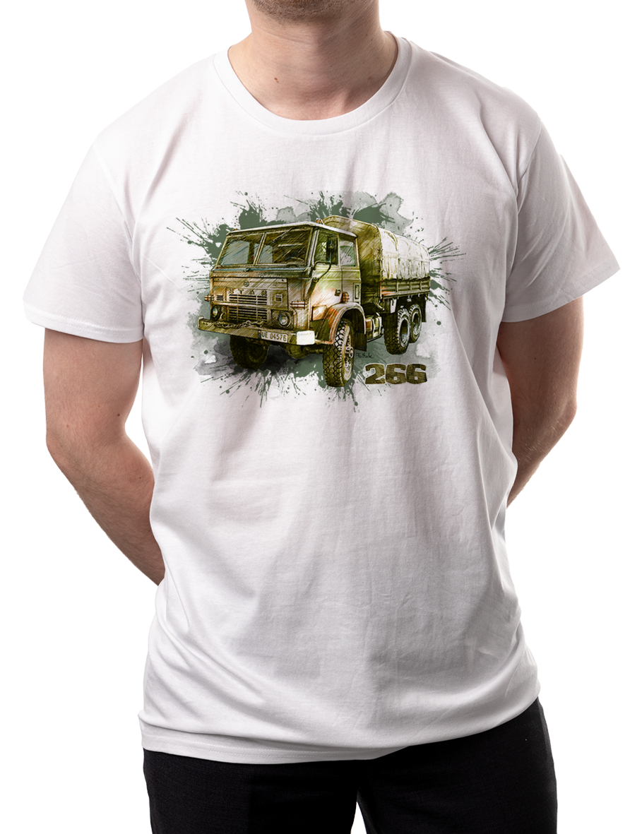 Star 266 — koszulka (Kolor koszulki: biały; Rozmiar: 5XL (męska); Rodzaj nadruku: Star 266)