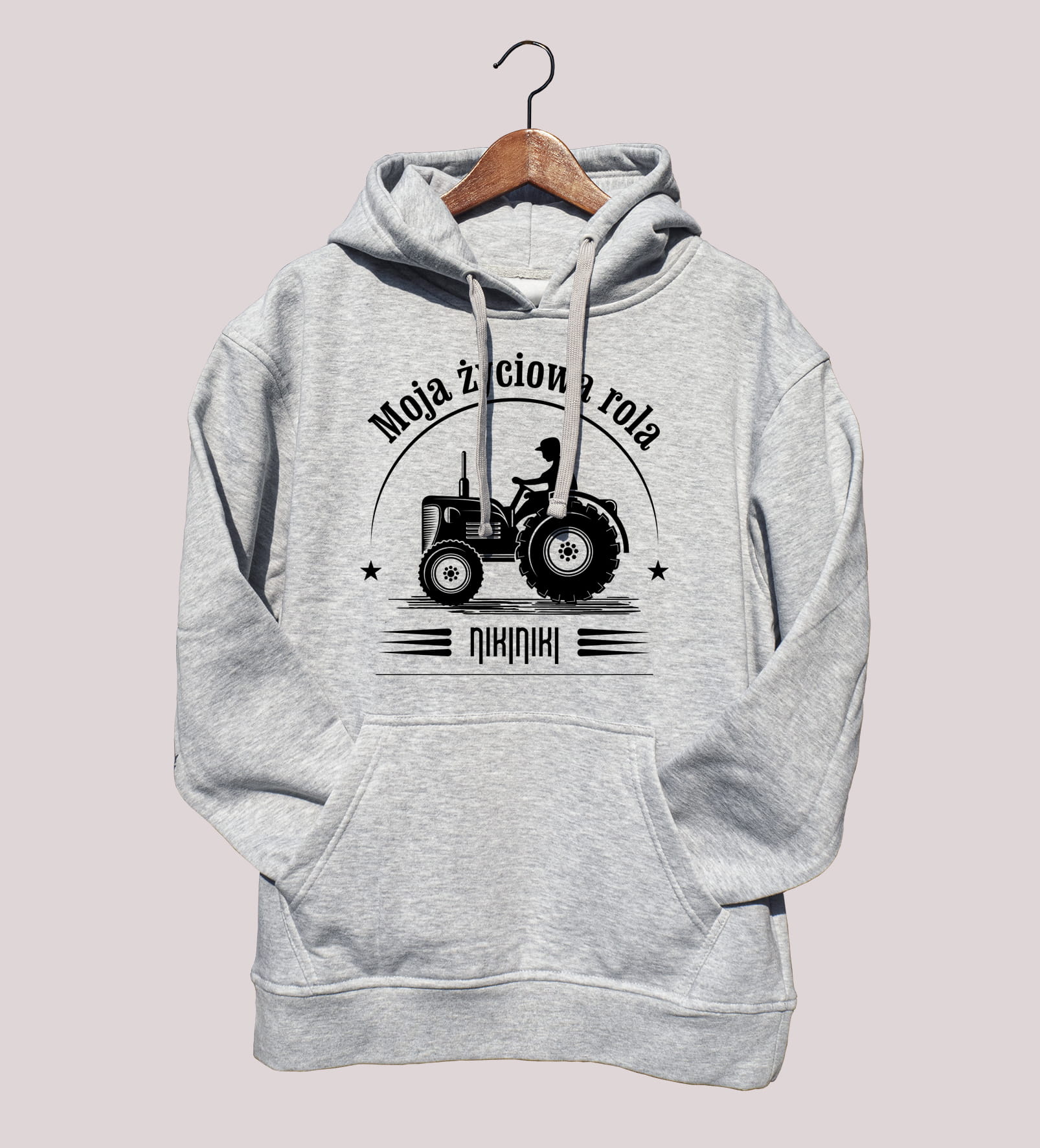 Traktor — bluza (Rozmiar: XL; Kolor bluzy: szary; Rodzaj nadruku: Traktor)